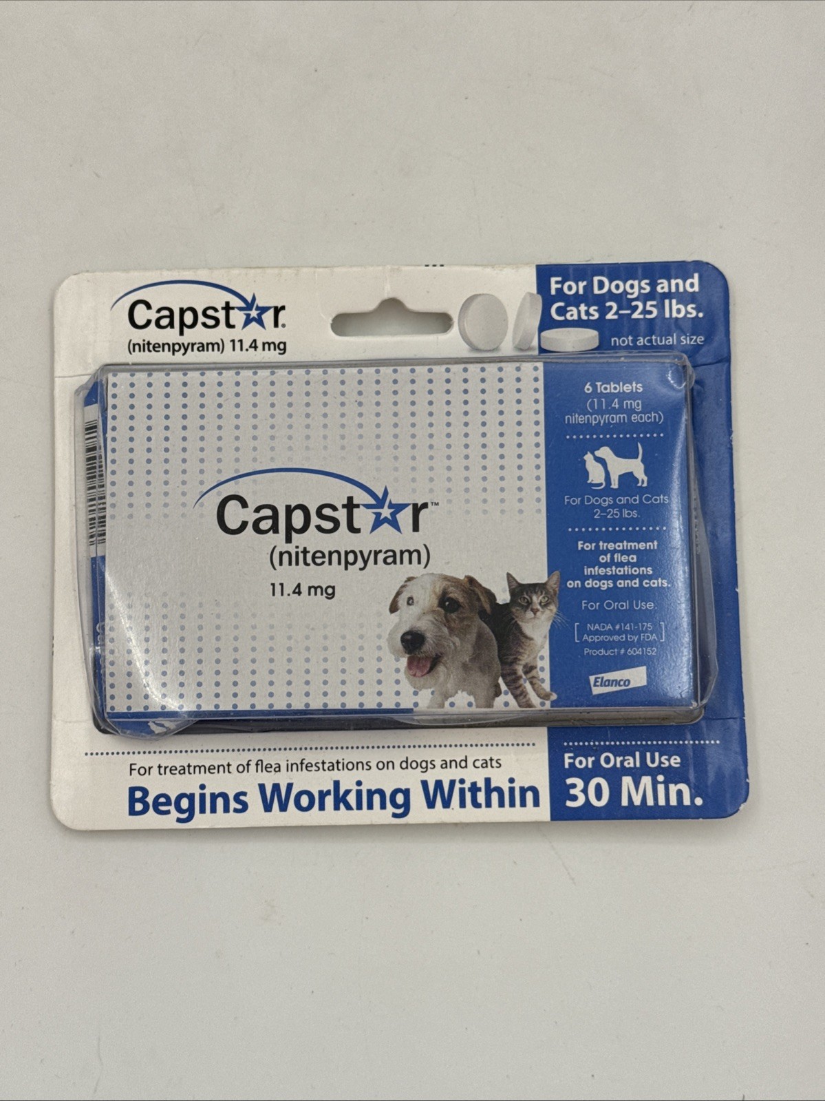 Capstar for Small Dogs (2–25 lbs) 6 Tablets Oral Nitenpyram exp 05/2021