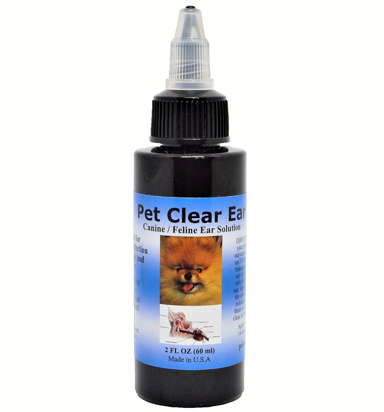 Pet Clear Ear Drops Fungus Yeast Bacteria Infection Dog Cat Medicine Treatment