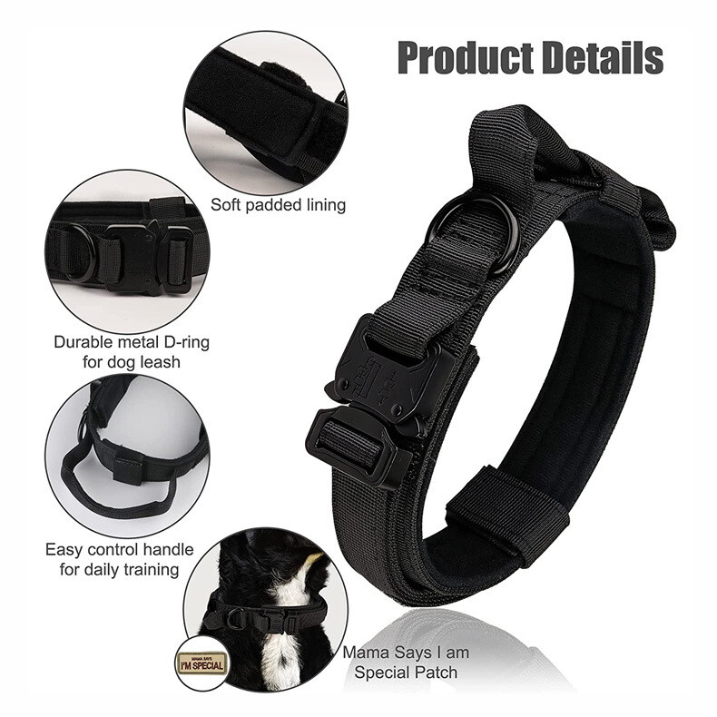 Dog Vest Tactical Working Dog Military Harness with Handle No-pull Large