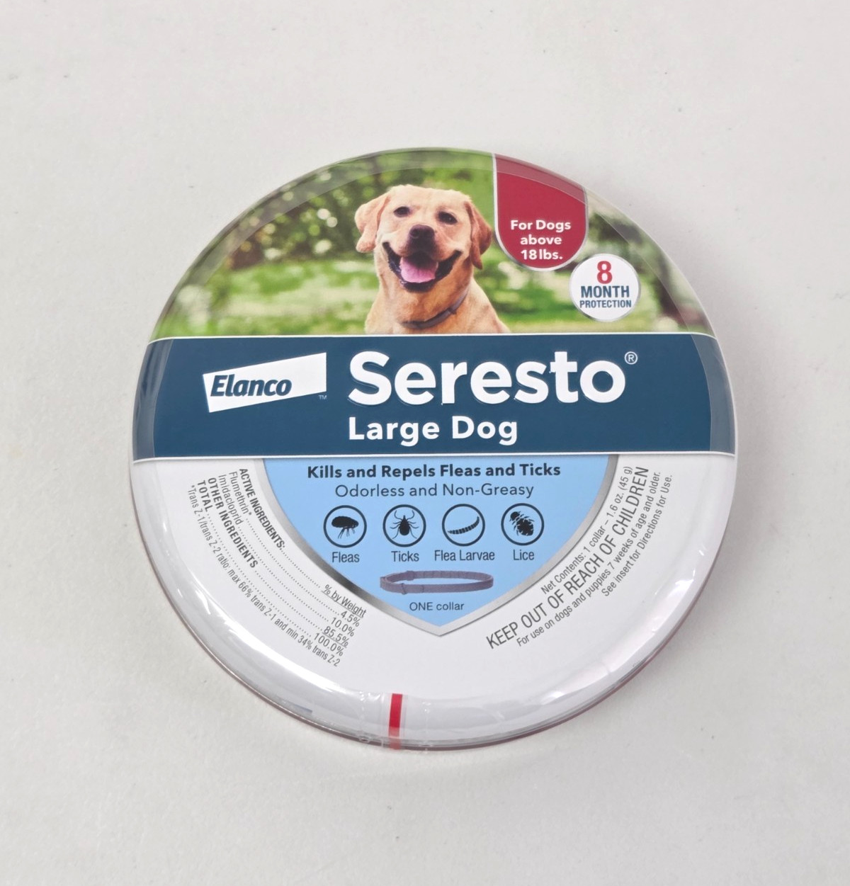 Seresto Flea & Tick Collar 8 Months Protection LARGE Dogs above 18lbs – Sealed