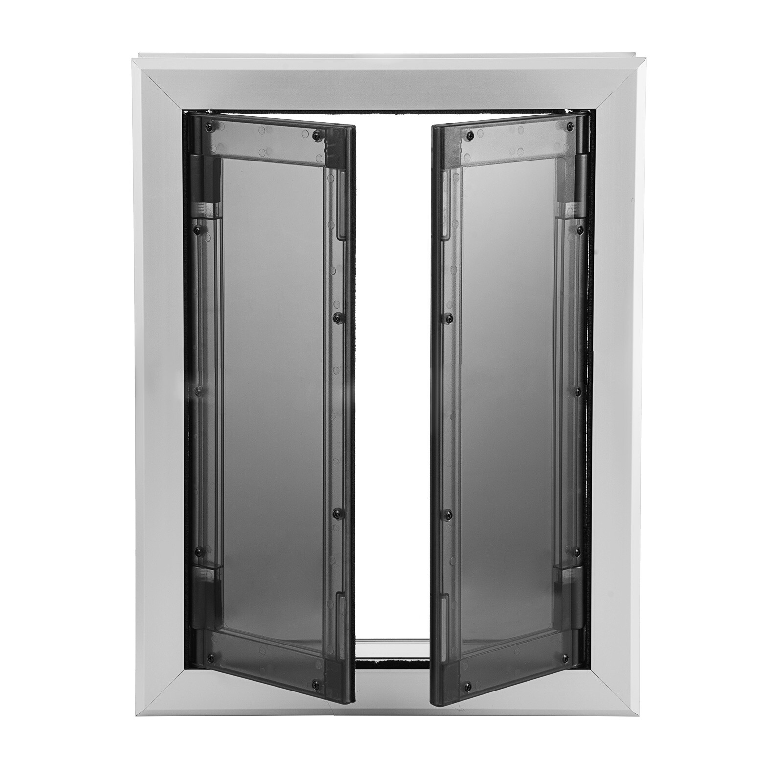 16” x 21” Extra Large Dog Door Aluminum Pet Door Double Panels Automatic Close