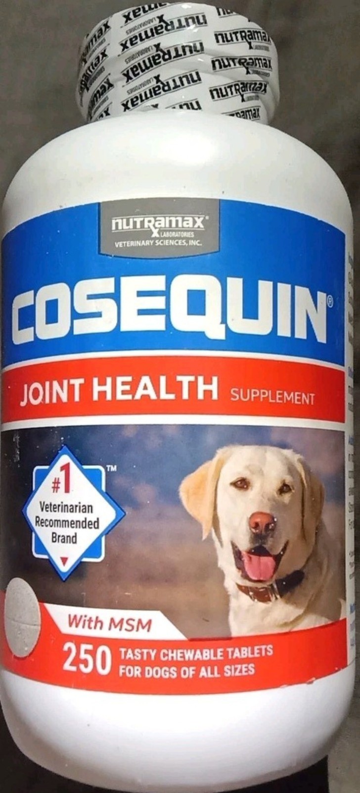 Nutramax Cose quin Dogs Joint Health Supplement 250 Chewable Tablets EXP 2028