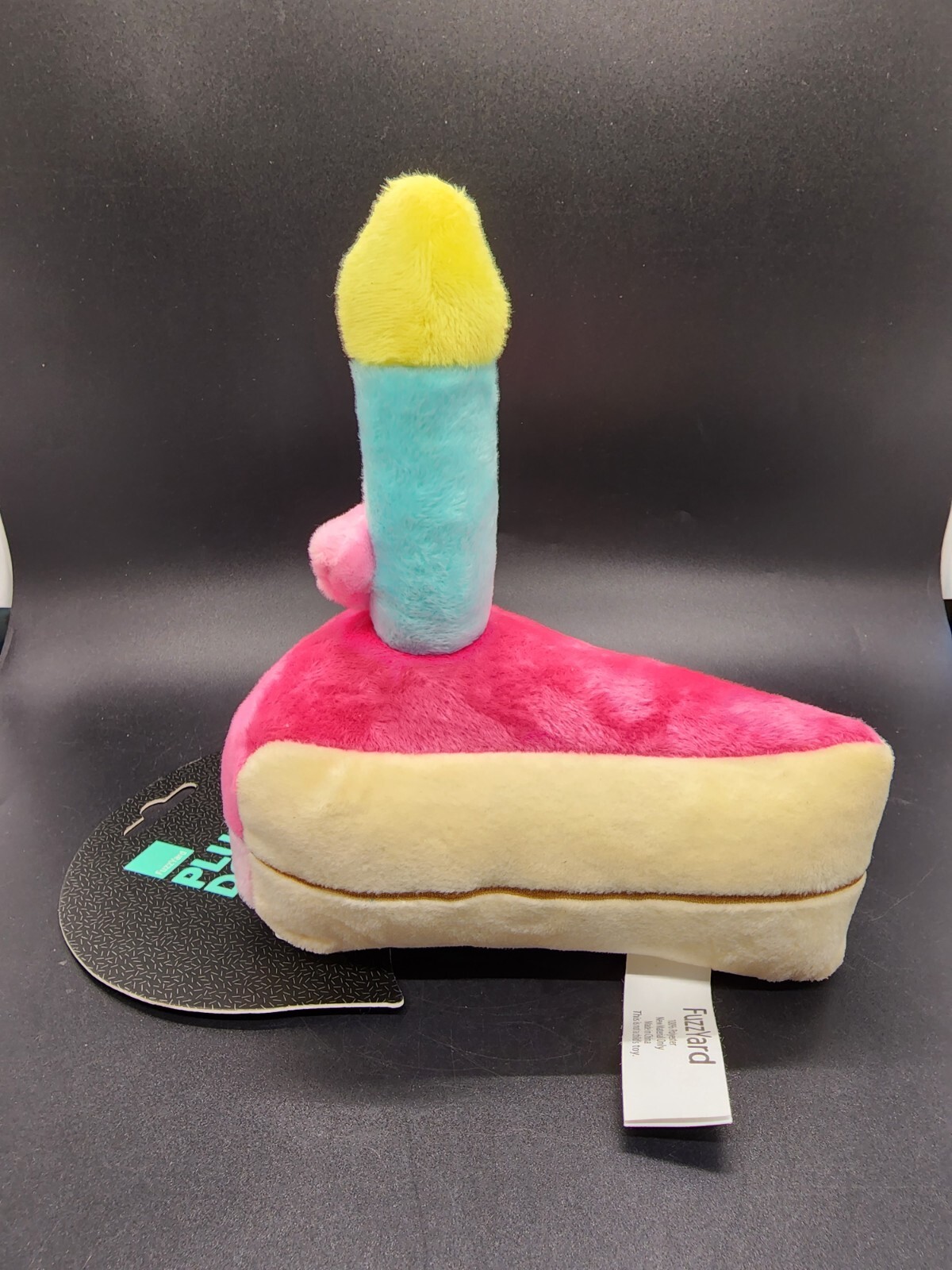 PINK BIRTHDAY CAKE DOG TOY SMALL PLUSH WITH SQUEAKER NON-TOXIC WASHABLE NWT 6″