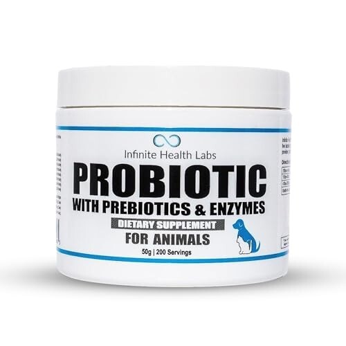 Probiotic, Prebiotic, Digestive Enzyme Powder for Dogs – 200 Servings