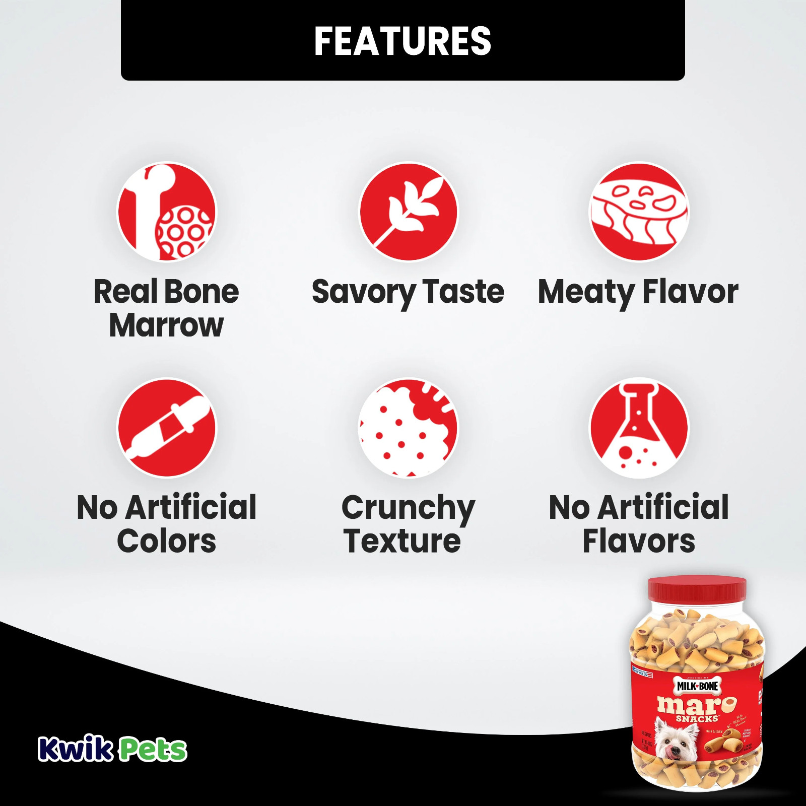 Milk-Bone MaroSnacks Dog Treats With Real Bone Marrow and Calcium 40 OZ