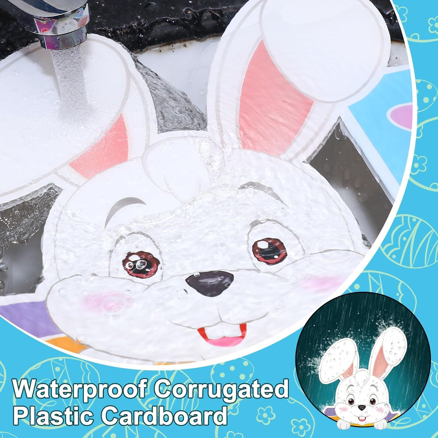 4 Pieces Happy Easter Yard Signs Decorations Outdoor as shown in pictures