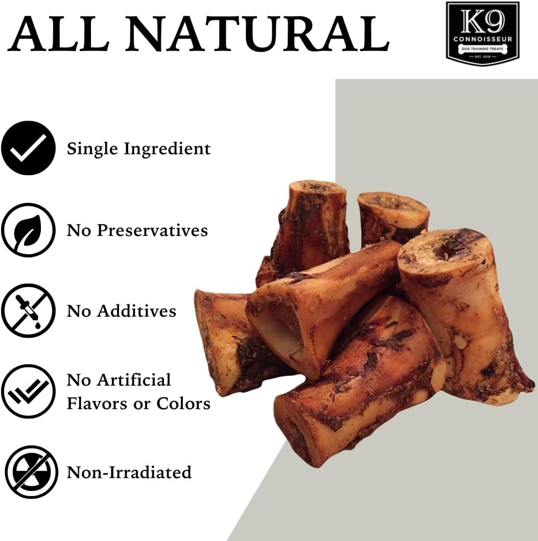 High Protein Grass-Fed Beef Marrow Bones for Small & Medium Dogs – 6 Pack