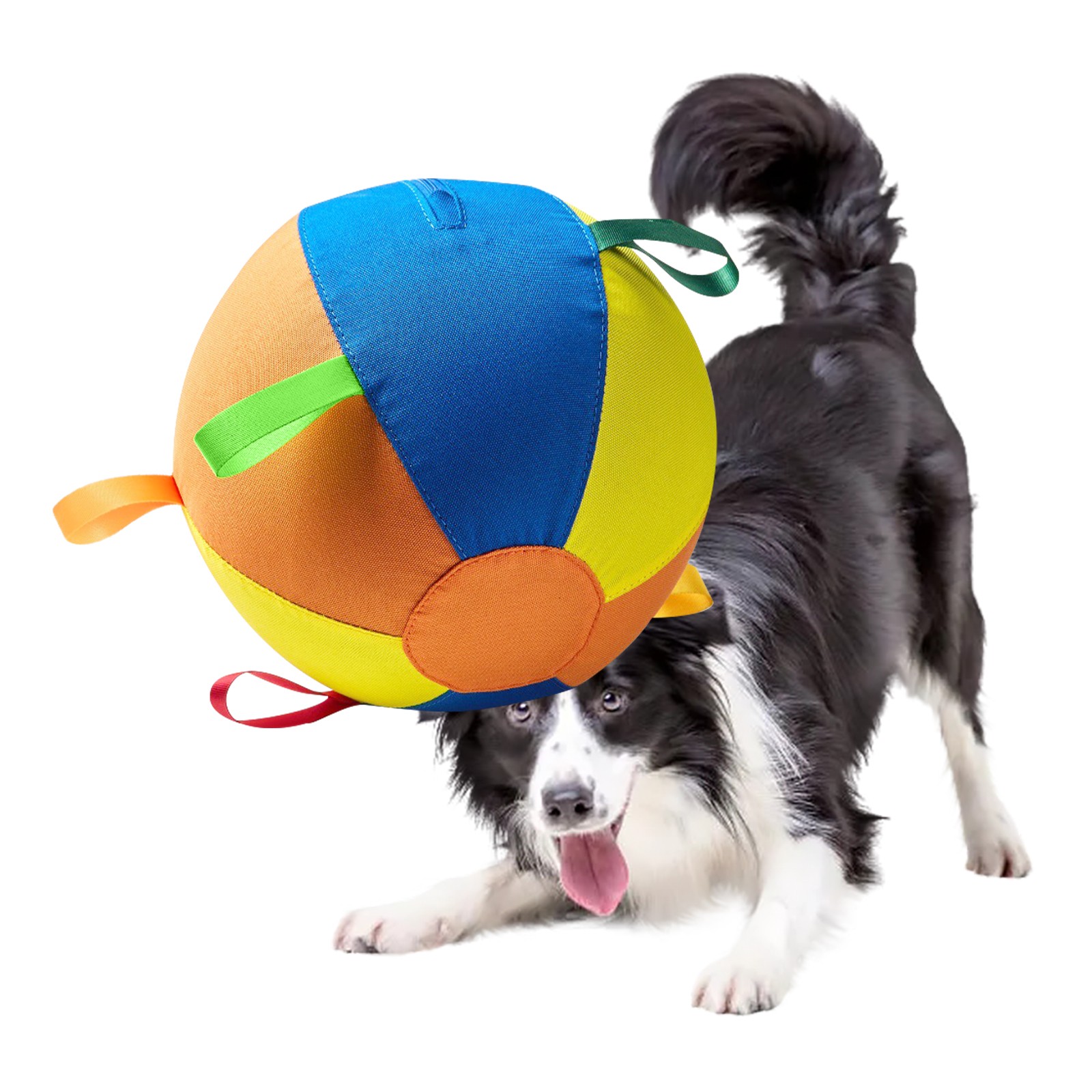 Inflatable Giant Dog Herding Training Ball With 6 Strap Handles Washable Cover