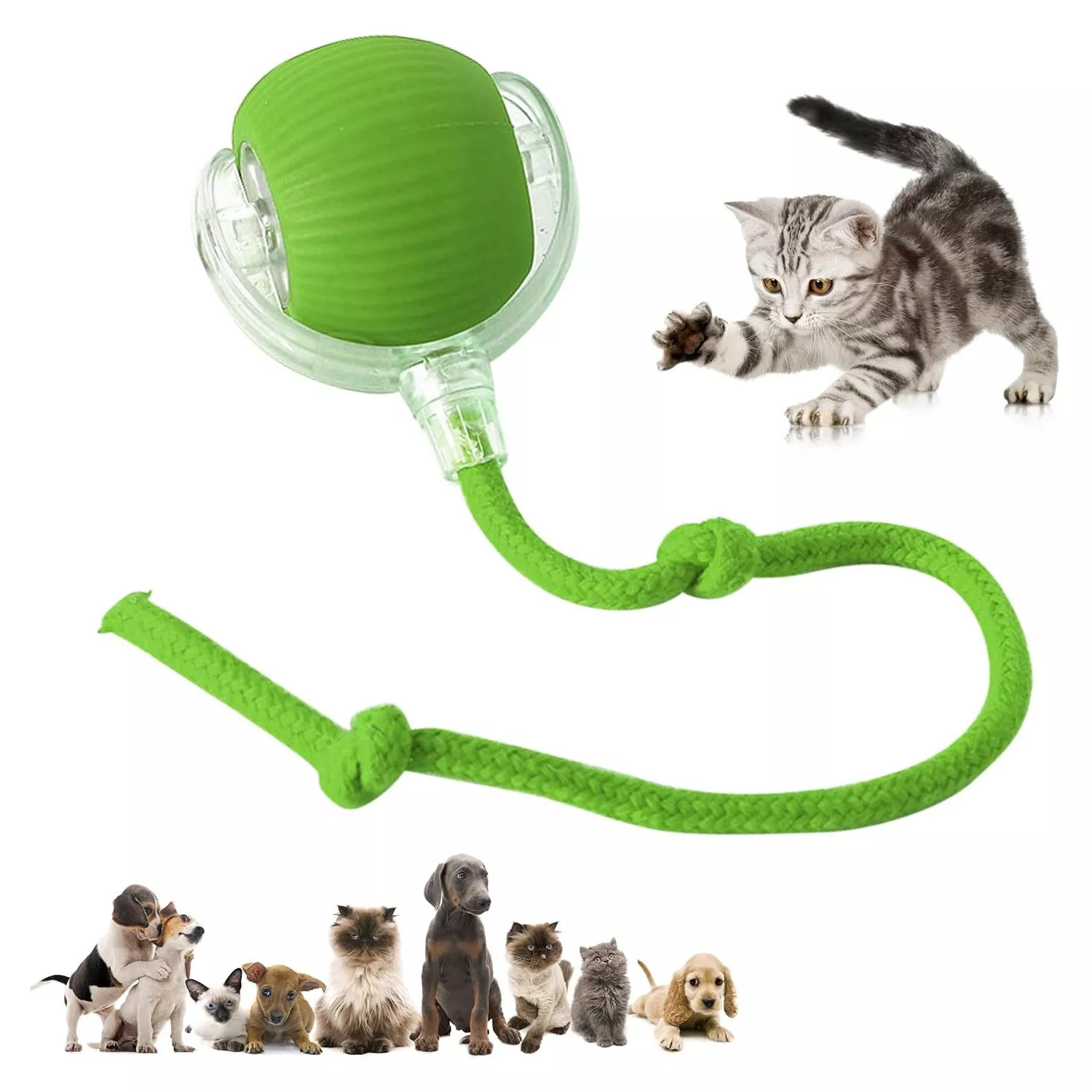 Automatic Rolling Ball Smart Cat Dog Toy Electric Pet Self-moving Kitten lot