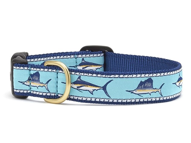 Up Country Dog Collar Marlin Fish Design Adjustable Made In USA XS S M L XL XXL