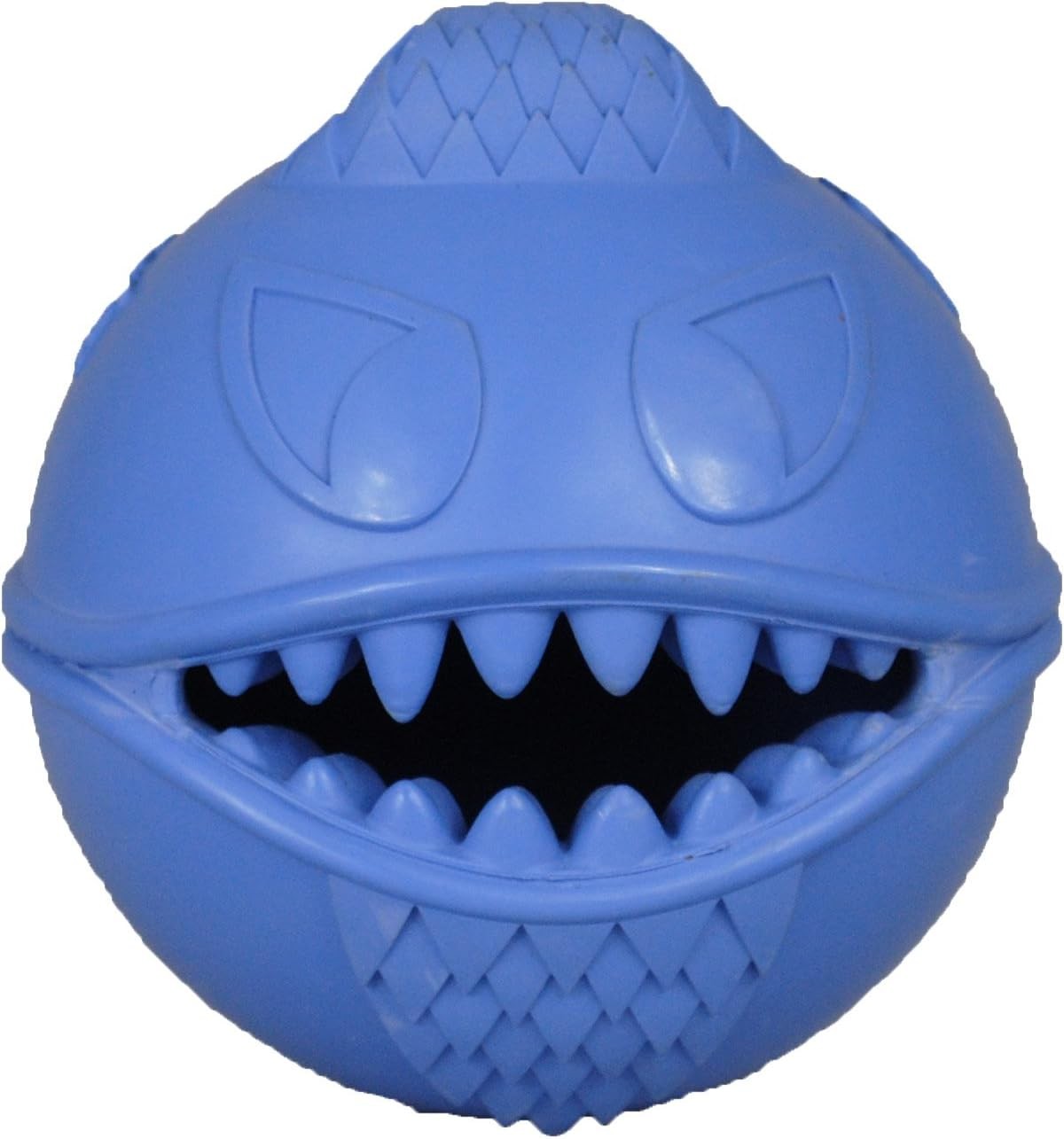 Jolly Pets Monster Ball 2.5 inch Blue Treat Hiding Rubber Toy for Small Dogs