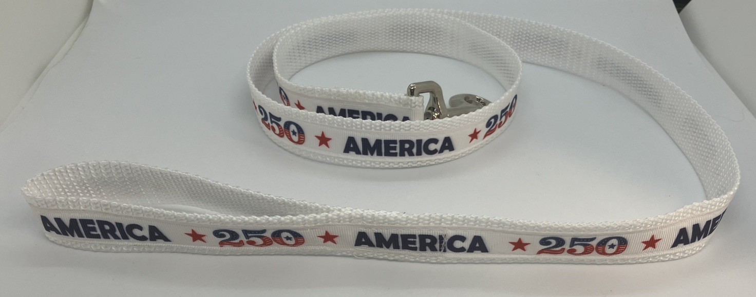Dog Leaches/Leads Patriotic 250 America Red White Blue On White Handmade Sturdy