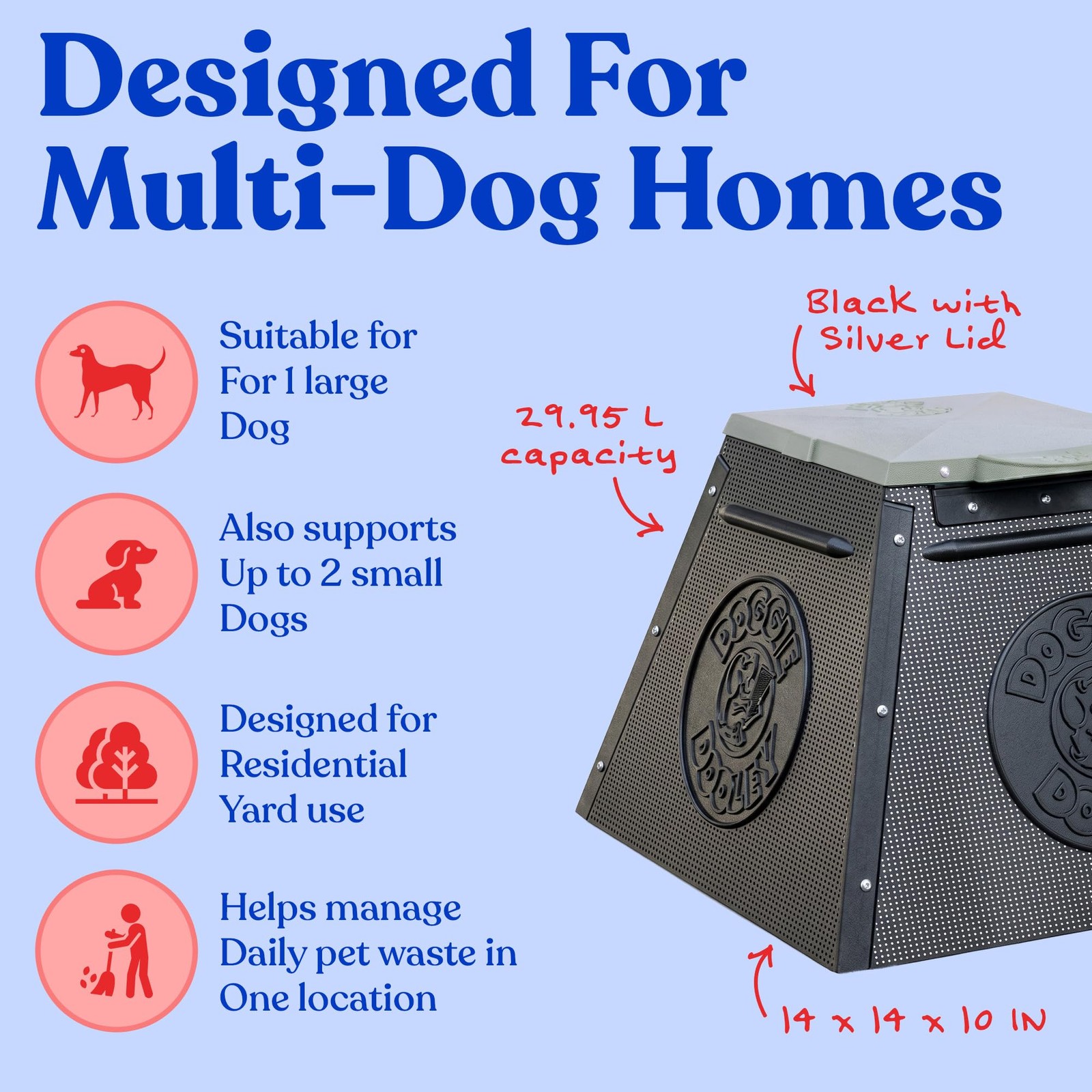 Doggie Dooley 3535 35th-Anniversary Leach-Bed-Style Pet-Waste Disposal System