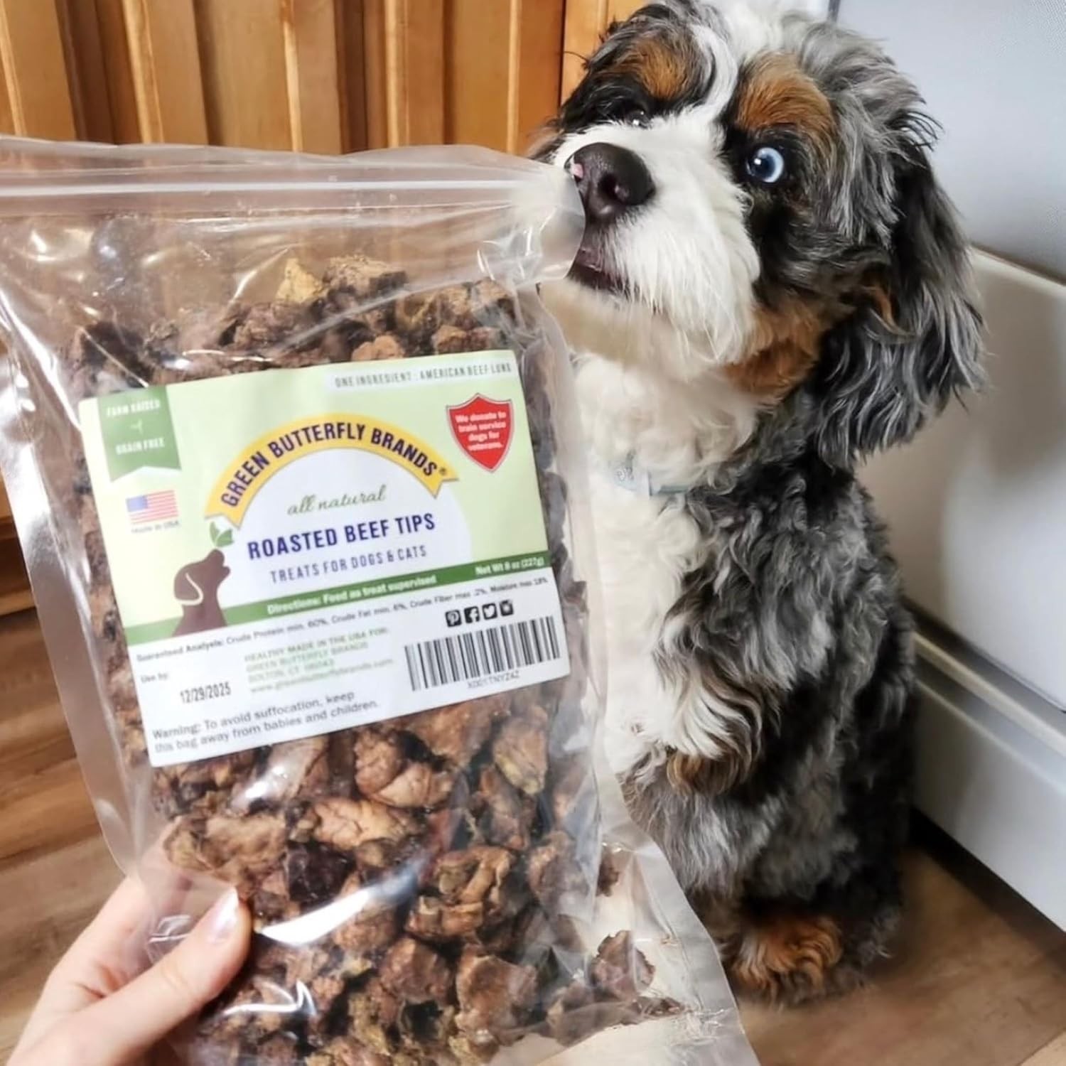 Beef Dog Treats – Made in USA Only – All Natural, Meaty Beef Tips – Premiu