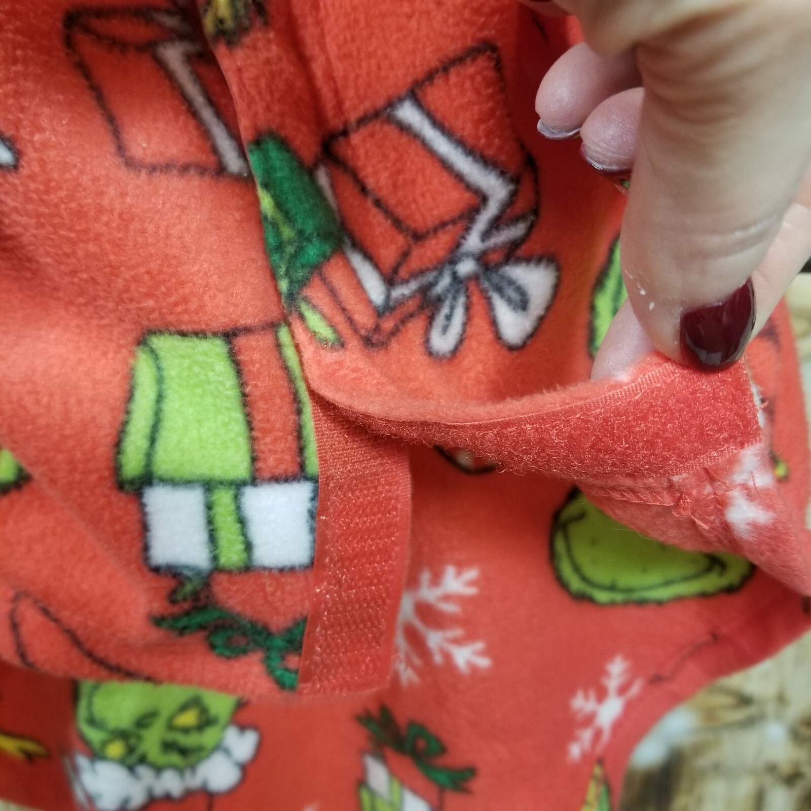 Dog Shirt Grinch Liteweight Fleece Red Dog Medium Holiday Short Sleeve Christmas