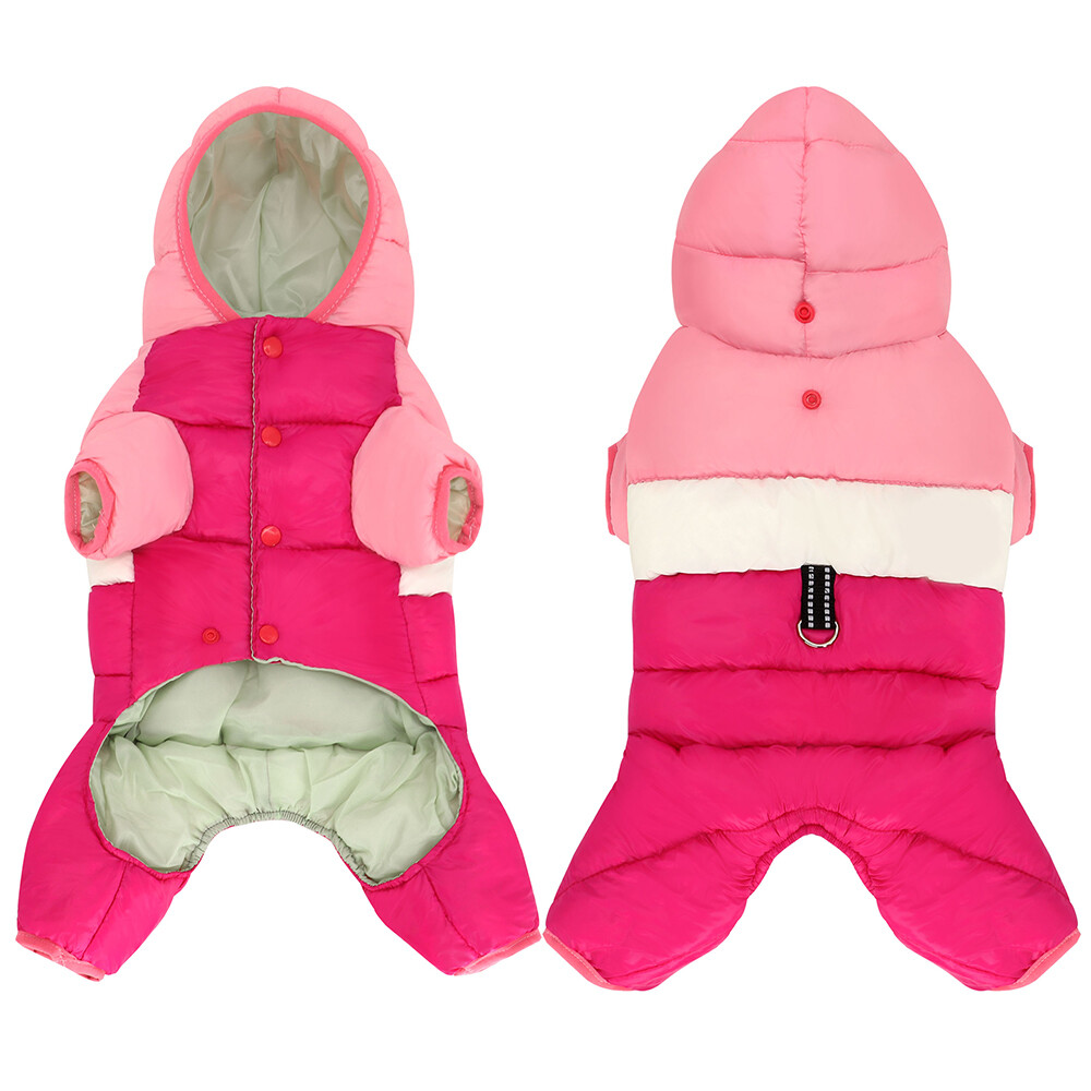 Winter Dog Coat Warm Waterproof Pet Puppy Hooded Jacket Jumpsuits for Small Dogs