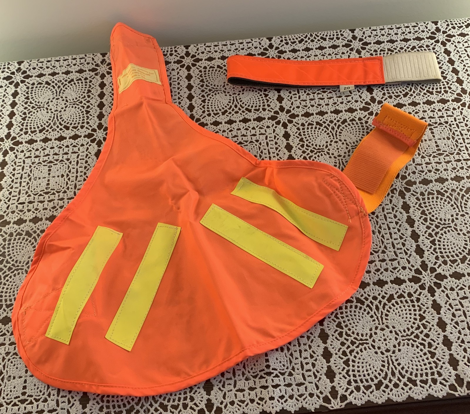 Reflective Dog Vest Walking Safety Harness High Visibility Orange Collar Medium