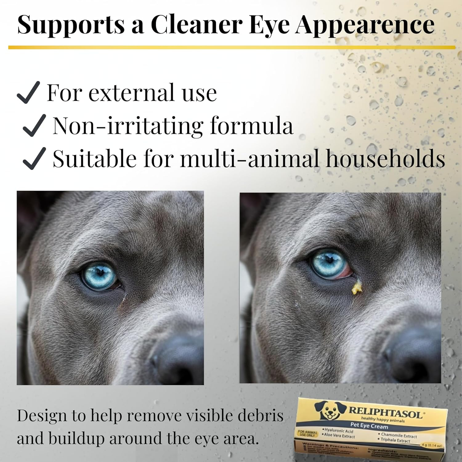 Pet Eye Cream – Vet-Formulated Dog Eye Infection Treatment, Pink Eye Relief, Con