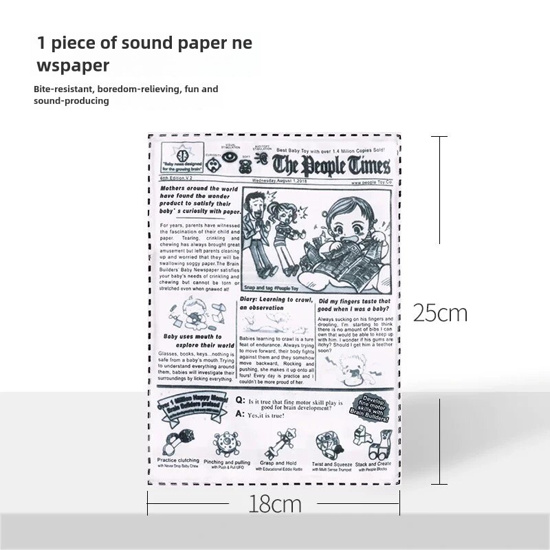 Bite-Resistant Dog Chew Toy – Sound Paper Newspaper for Pets, Durable and Safe I