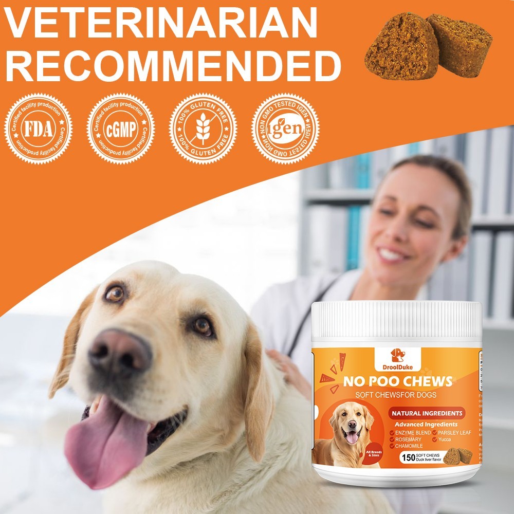 Stop Eating Poop, Digestive Enzymes & Breath Aid Support Supplement For Dogs