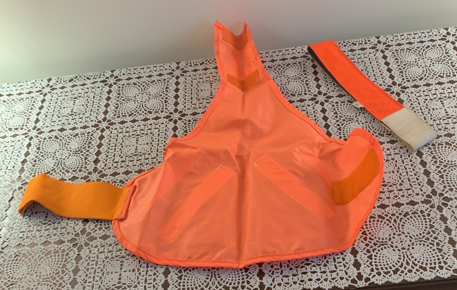 Reflective Dog Vest Walking Safety Harness High Visibility Orange Collar Medium