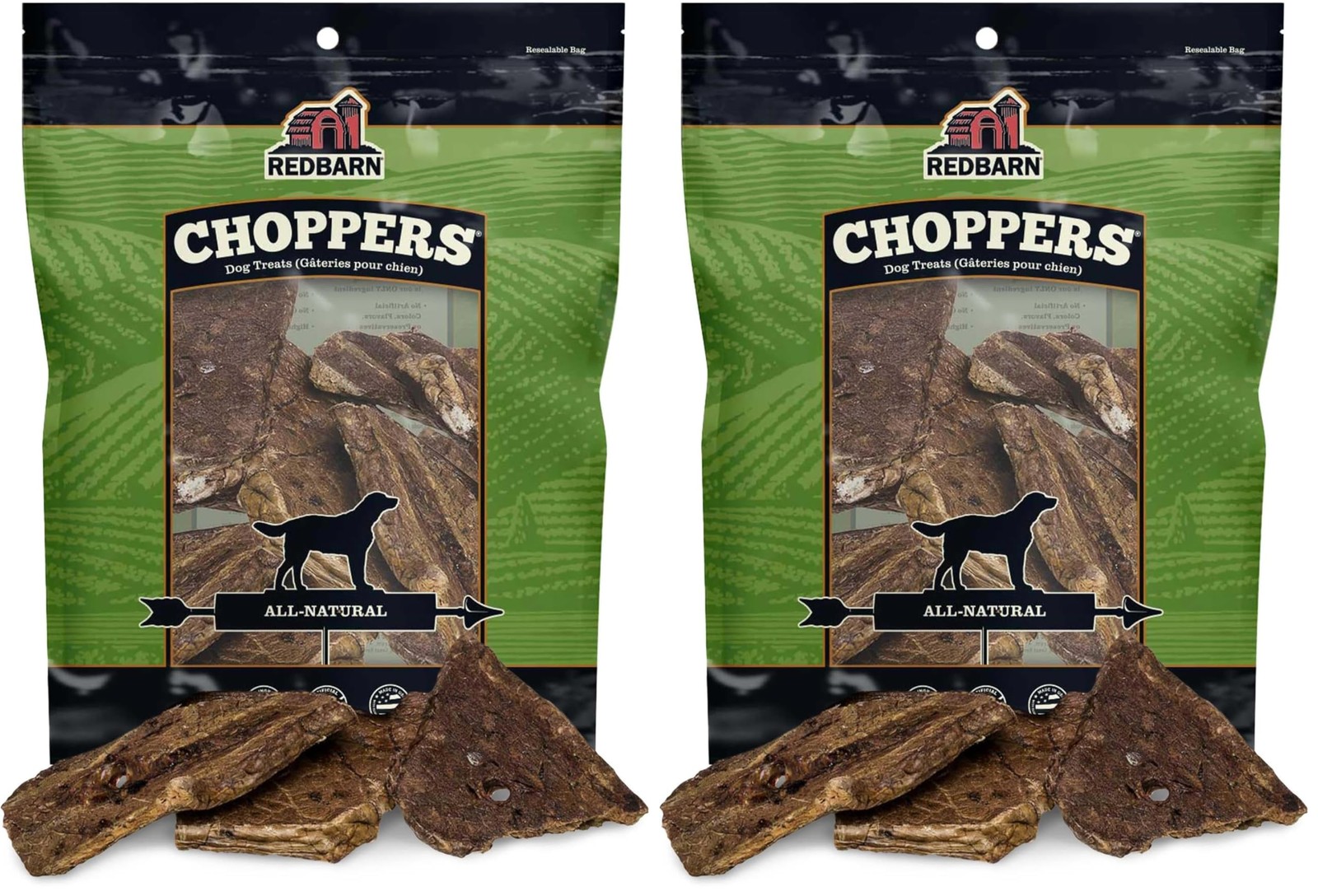 Redbarn Pet Products Natural Choppers Beef Lung 9 Ounce (Pack of 2), no color
