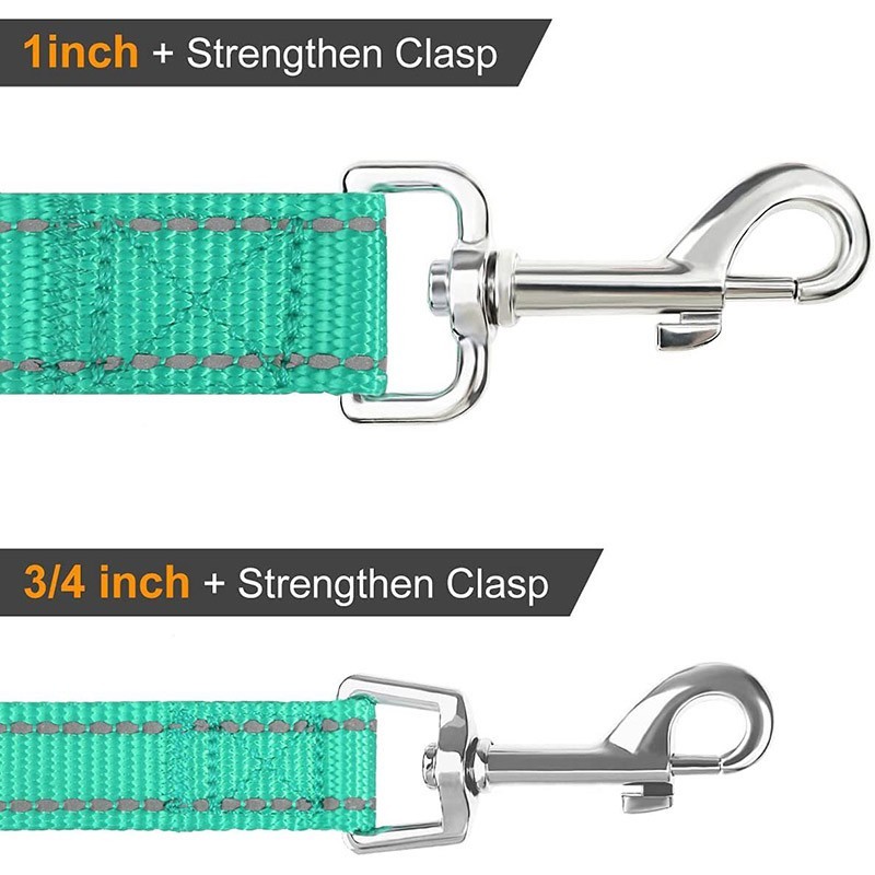 6ft Heavy Duty Reflective Dog Leash with Soft Padded Handle for Safety Training
