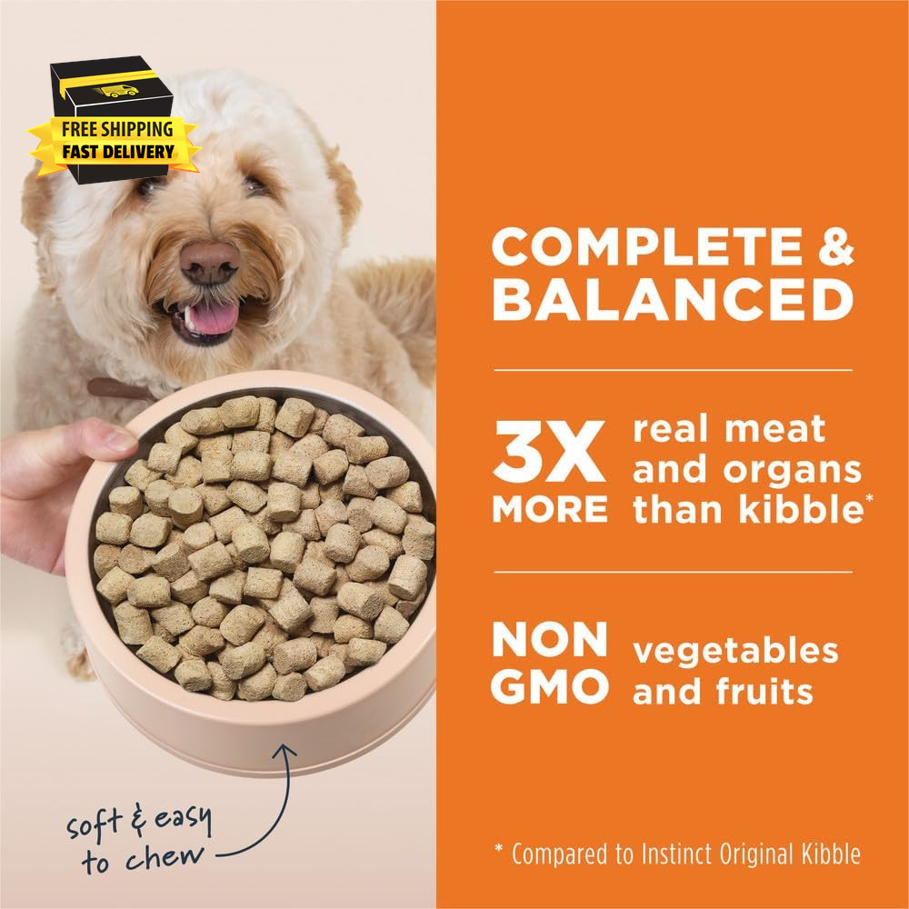 Freeze Dried Raw Meals, Natural Dry Dog Food, Grain Free – Cage Free Chicken, 3