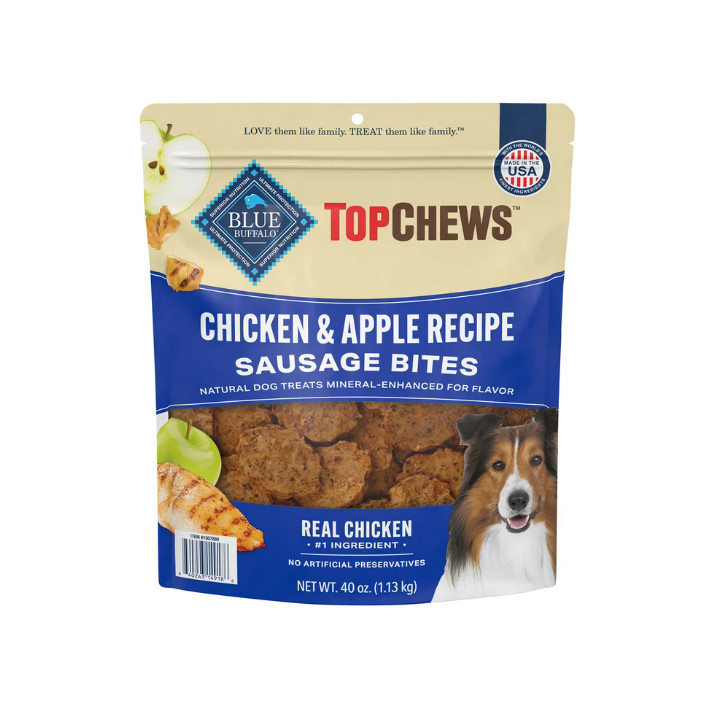 Top Chews Chicken & Apple Recipe 100% Natural Dog Treats, 40 Ounce