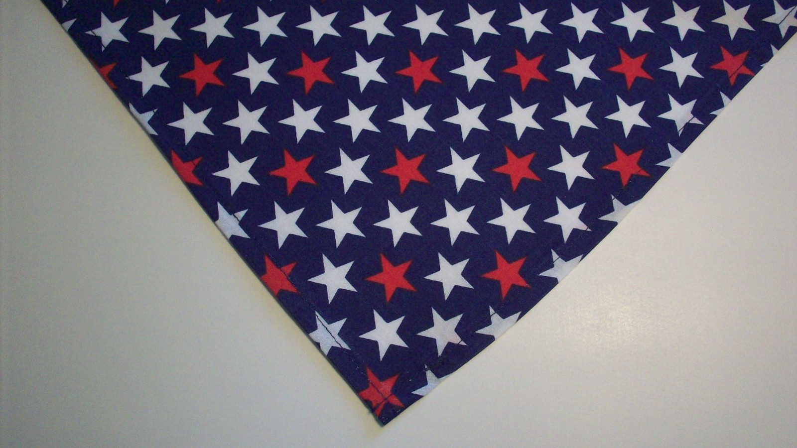 Dog Bandana/Scarf, Tie On, Patriotic, Stars, Red. White, Blue, XS, S, M, L