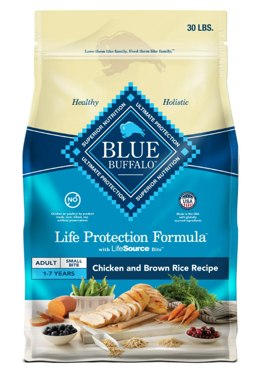 Blue Buffalo Life Protection Formula Small Bite Adult Dry Dog Food, 30lb