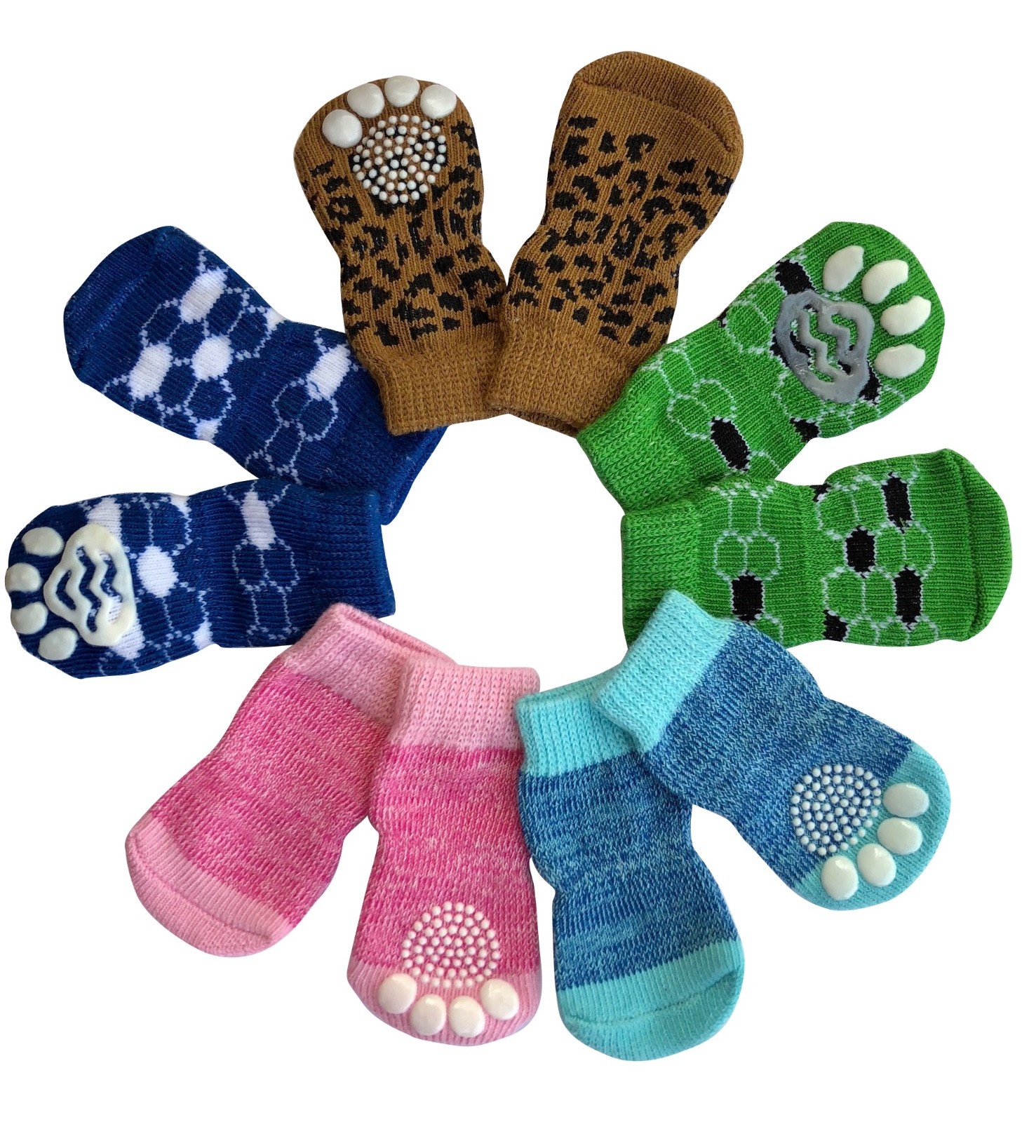 Dog Puppy Anti-slip Socks For Tiny & Small Breeds 40 Designs S M L XL