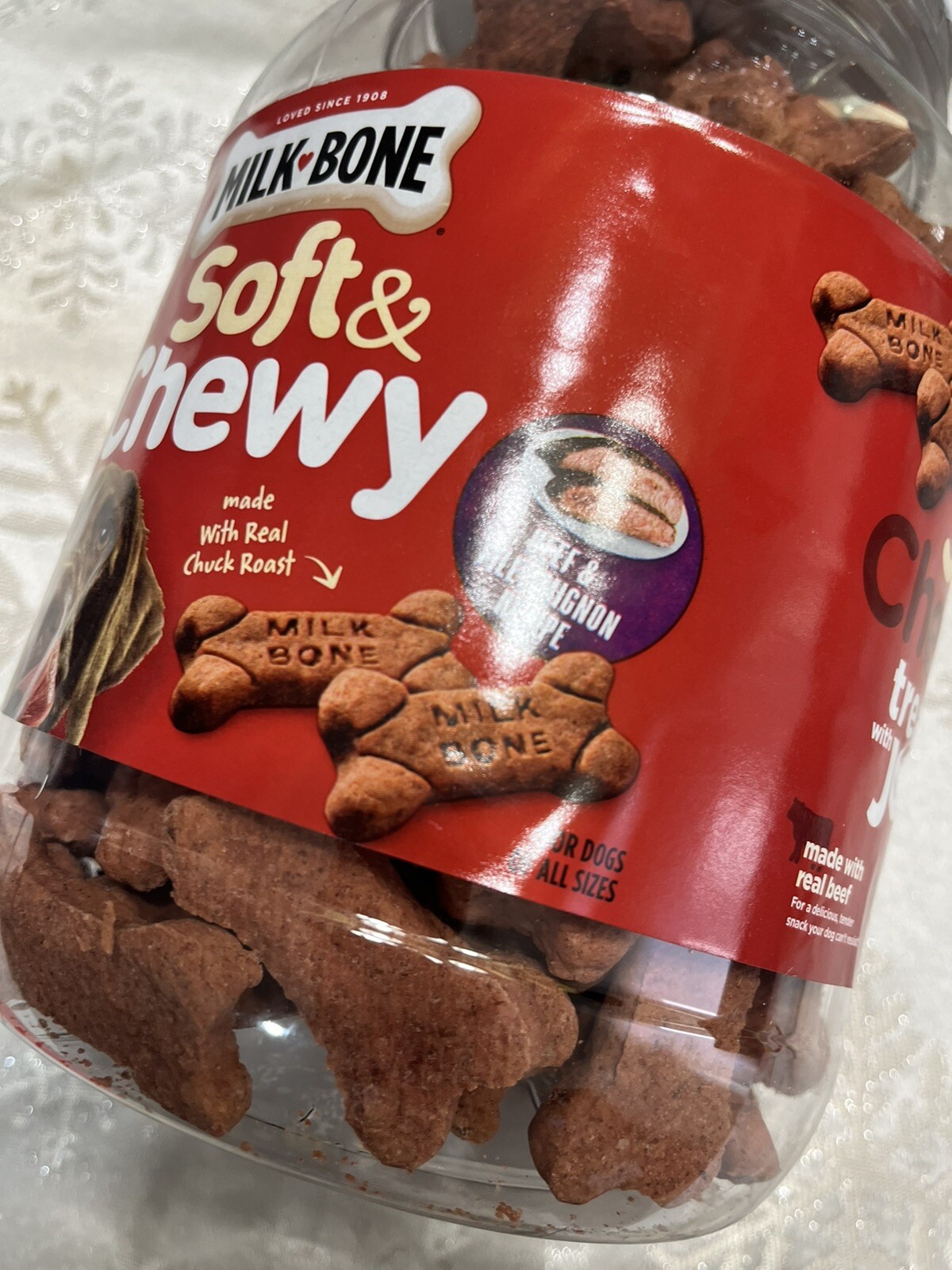 Milk-Bone Soft and Chewy Beef and Filet Mignon Recipe Dog Treats 37oz,