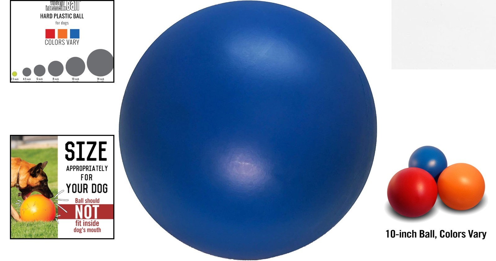 Lightweight 10-Inch Dog Toy Ball – Indestructible, Ideal for Large Dogs Outdoors