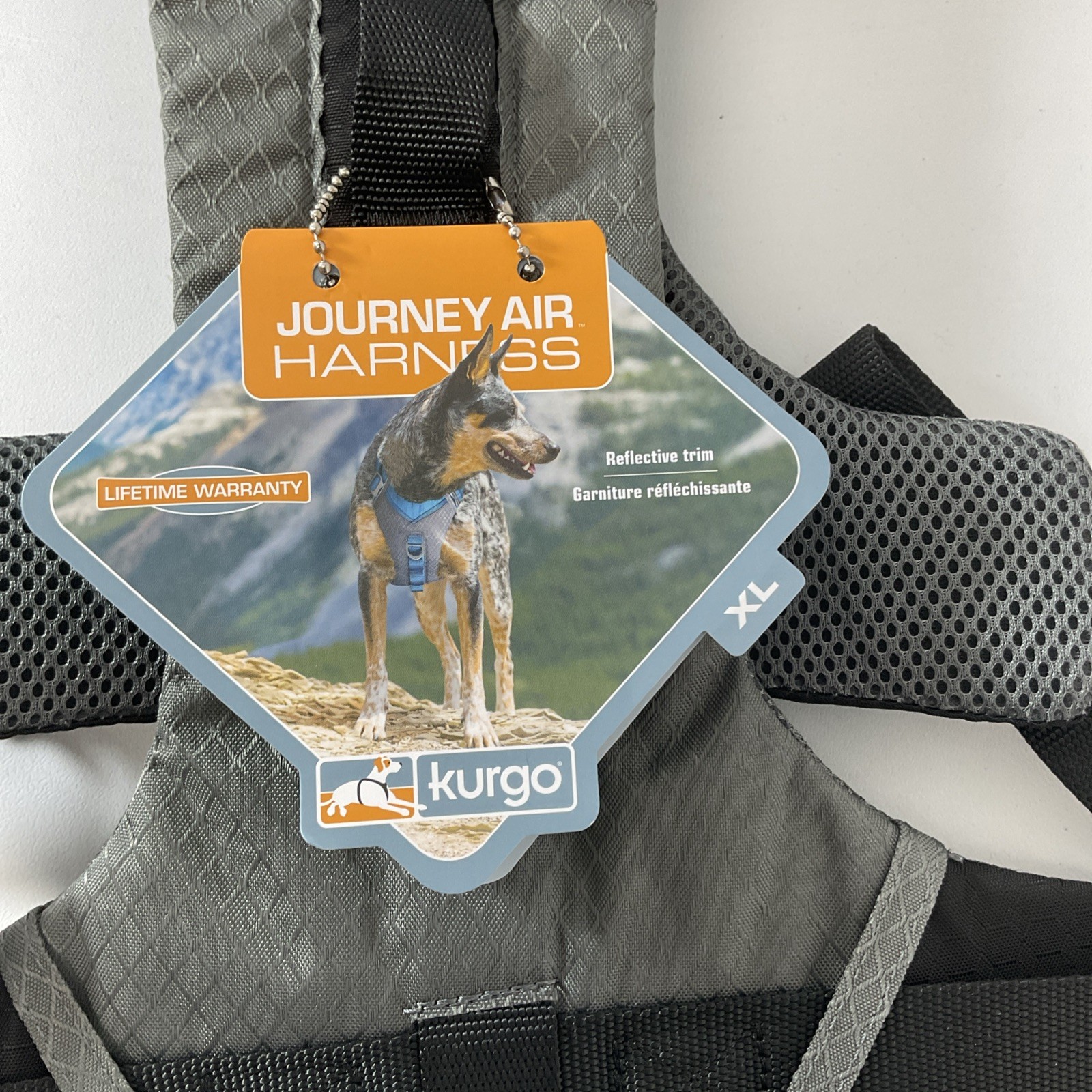 Kurgo Journey Air Dog Harness – Black & Grey – Size Extra Large – Brand New