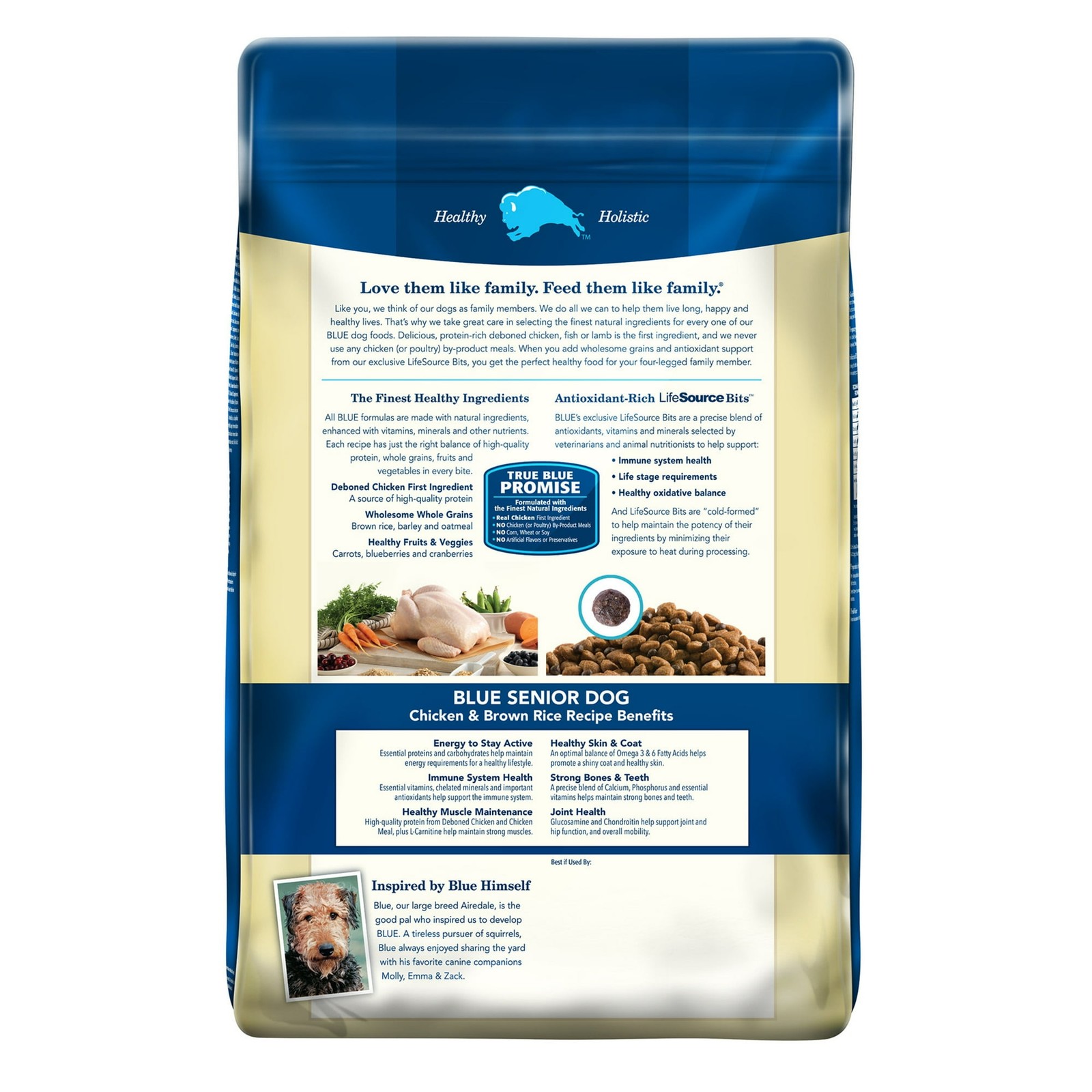 Blue Buffalo Life Formula Senior Chicken & Brown Rice Recipe Dry Dog Food, 30 lb