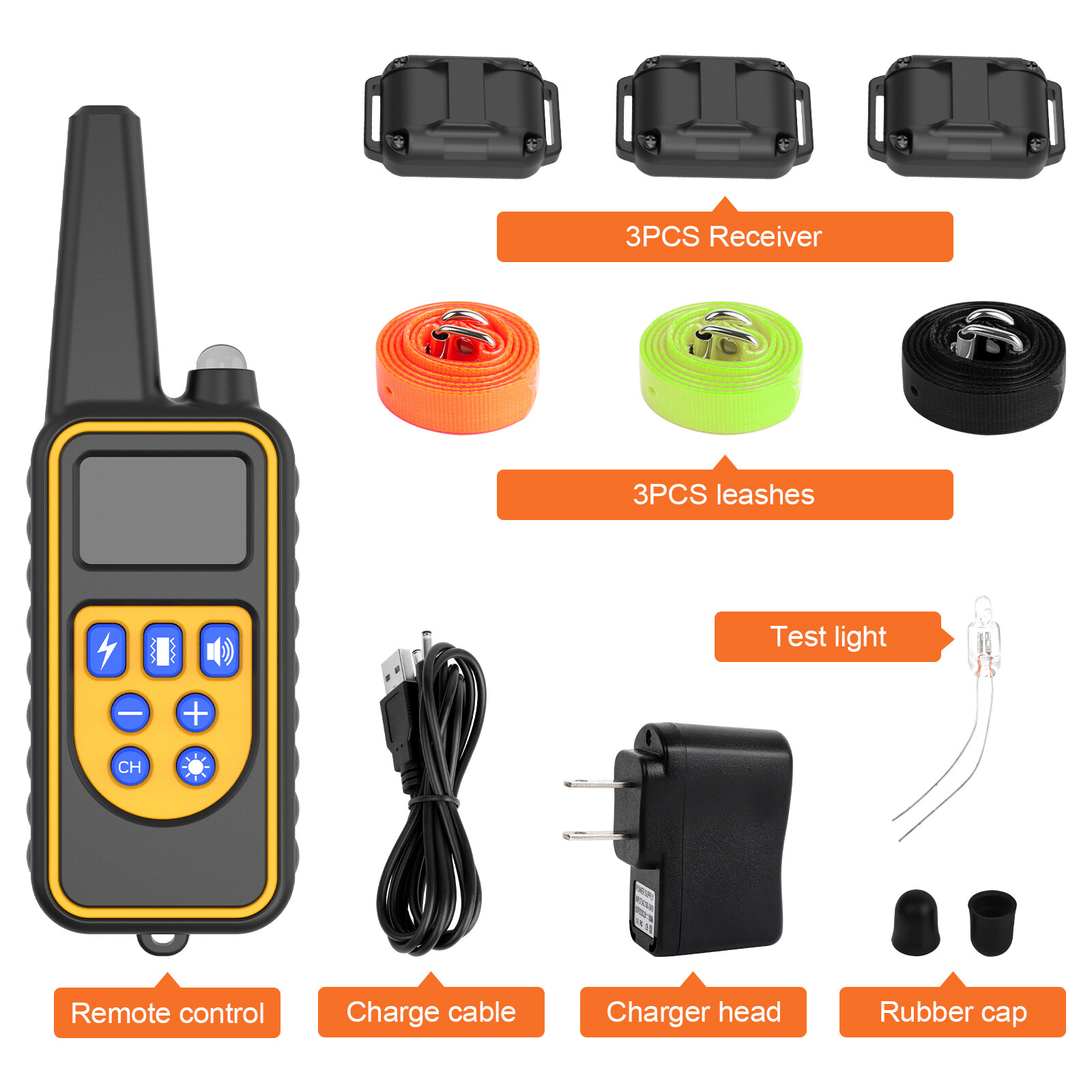 3000 FT Remote Dog Shock Training Collar Rechargeable Waterproof Pet Trainer NEW