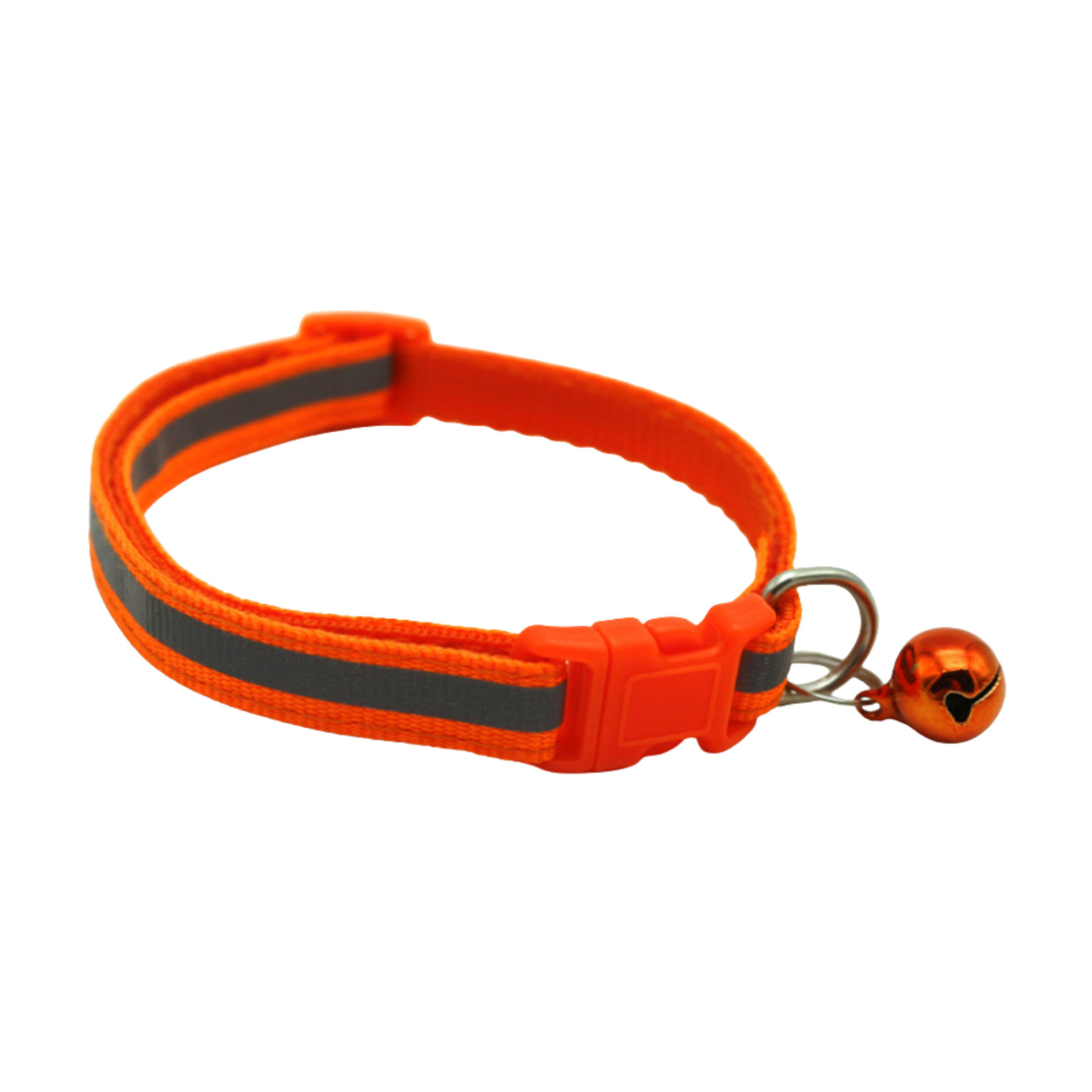 Reflective Dog Collar Adjustable Nylon Pet Cat Puppy Collar Safety Bell