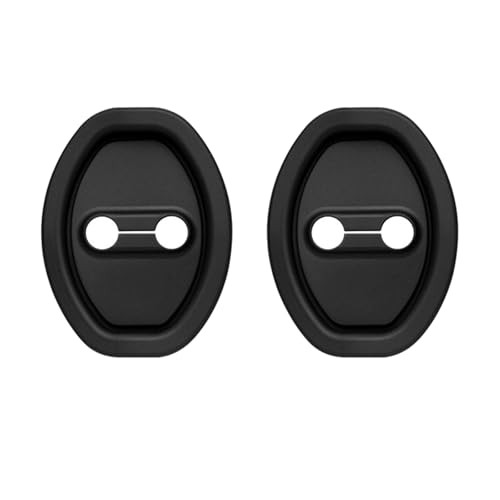 2PCS Upgraded Car Door Latch Guard Cover,Silicone Car Door Lock Black/2PCS
