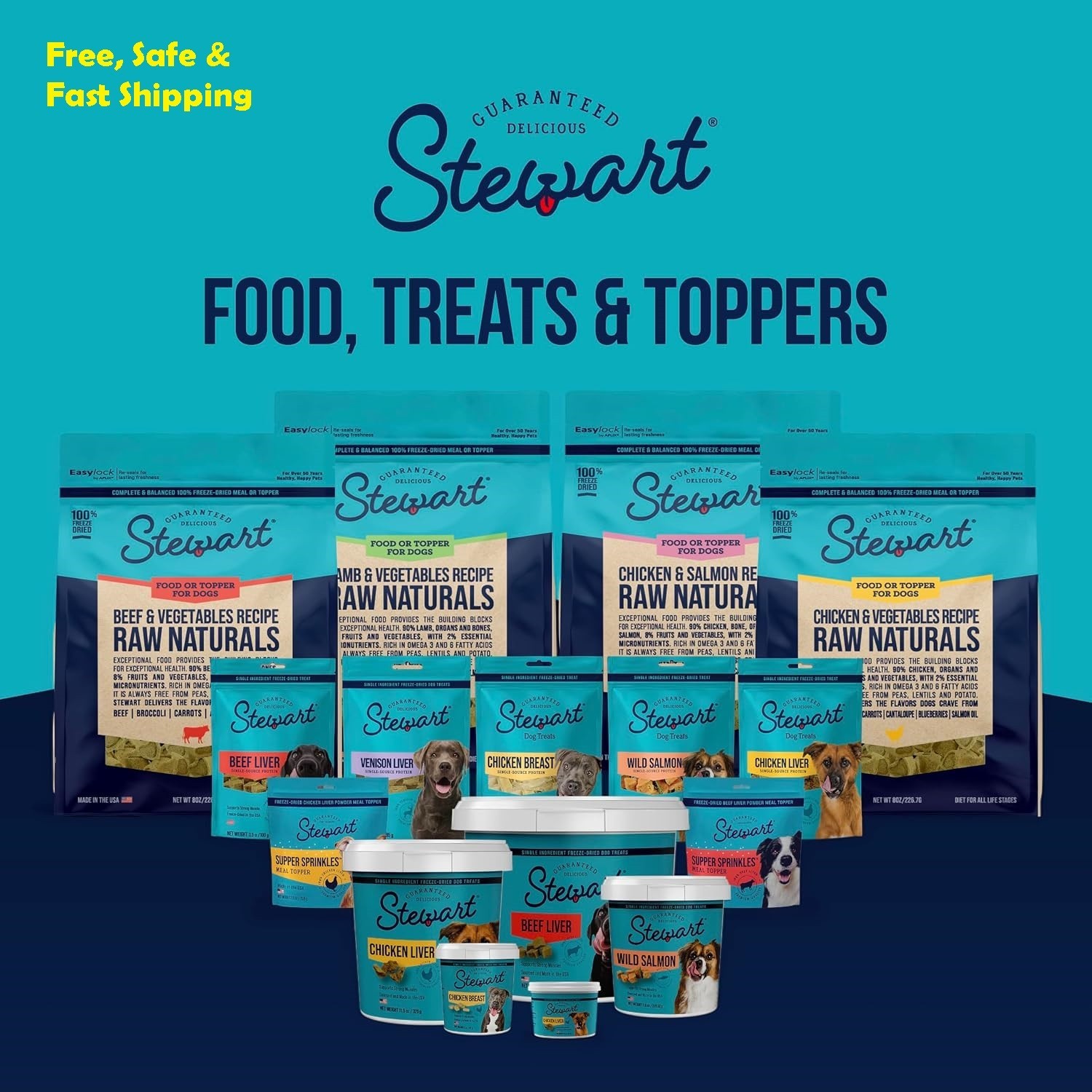 Stewart 100% Beef Liver Dog Treats, Freeze Dried, 21 oz, 475 Pieces High Protein
