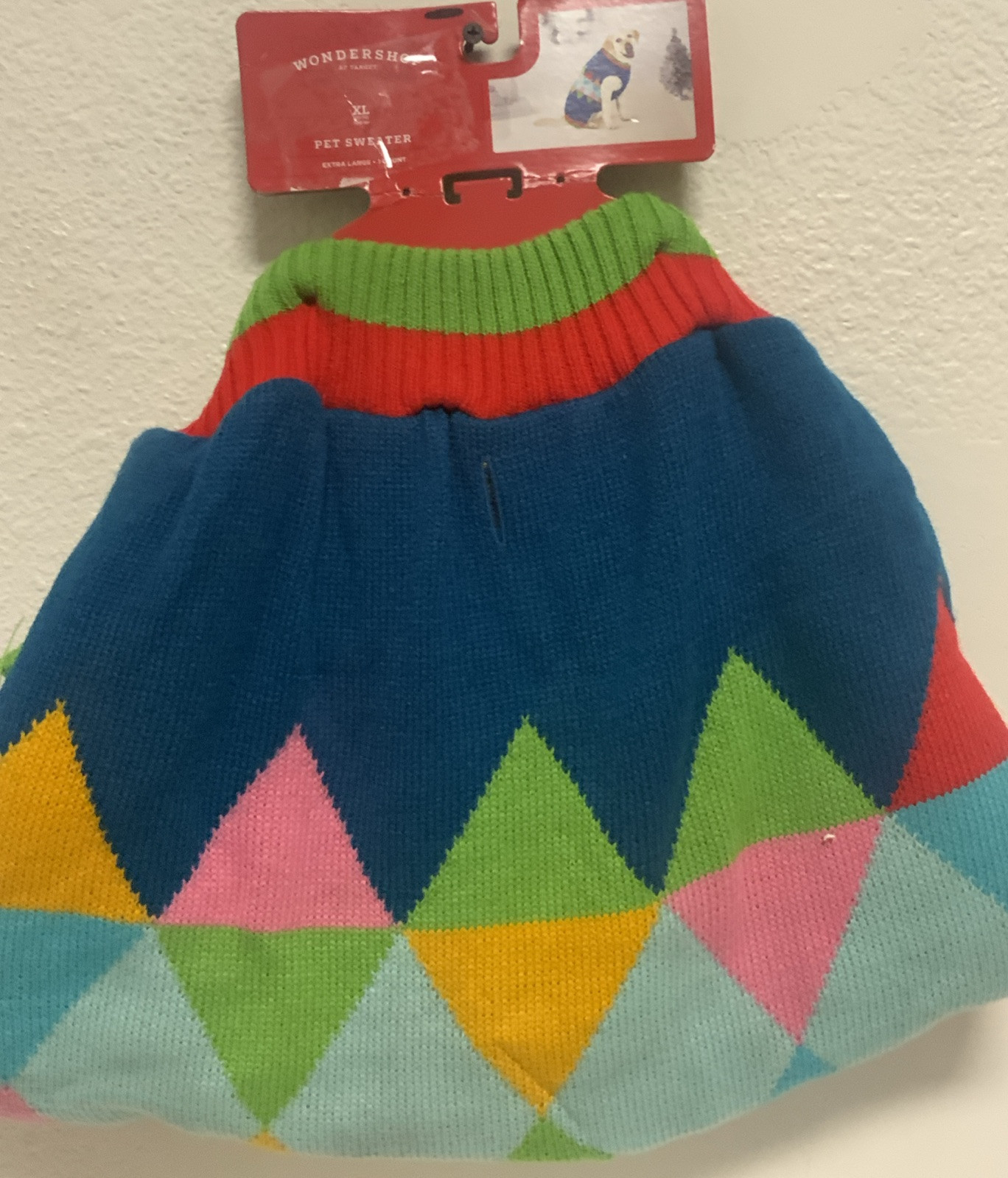 🥥 Wondershop Pet Sweater EXTRA-LARGE Colorful🆕 AS SHOWN👇