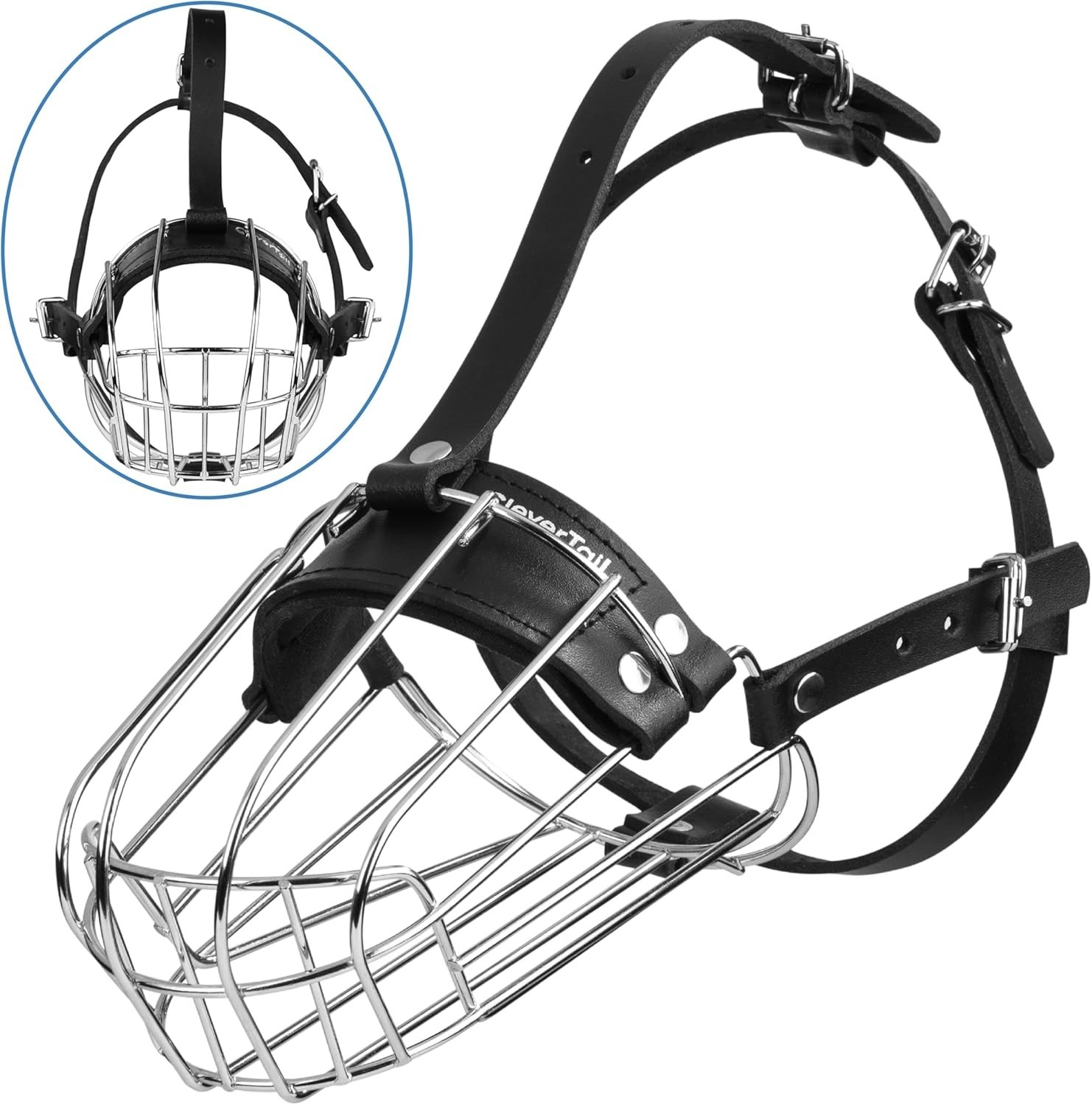 Metal Doberman Muzzle for Large Sized Dog – Cage Muzzles for Barking and Prev