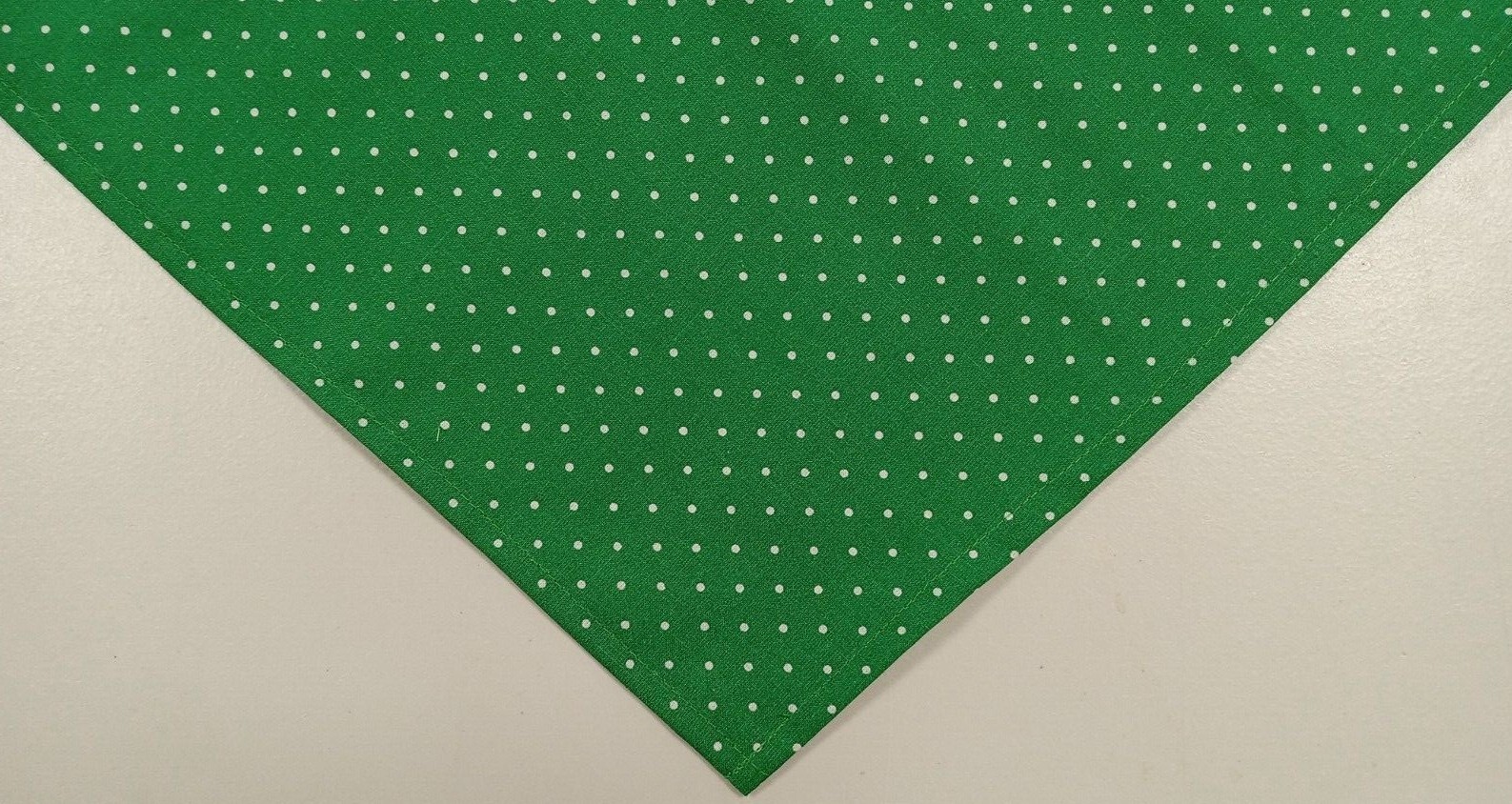 Dog Bandana/Scarf Tie On, Green, White, Dots, XS, S, M, L