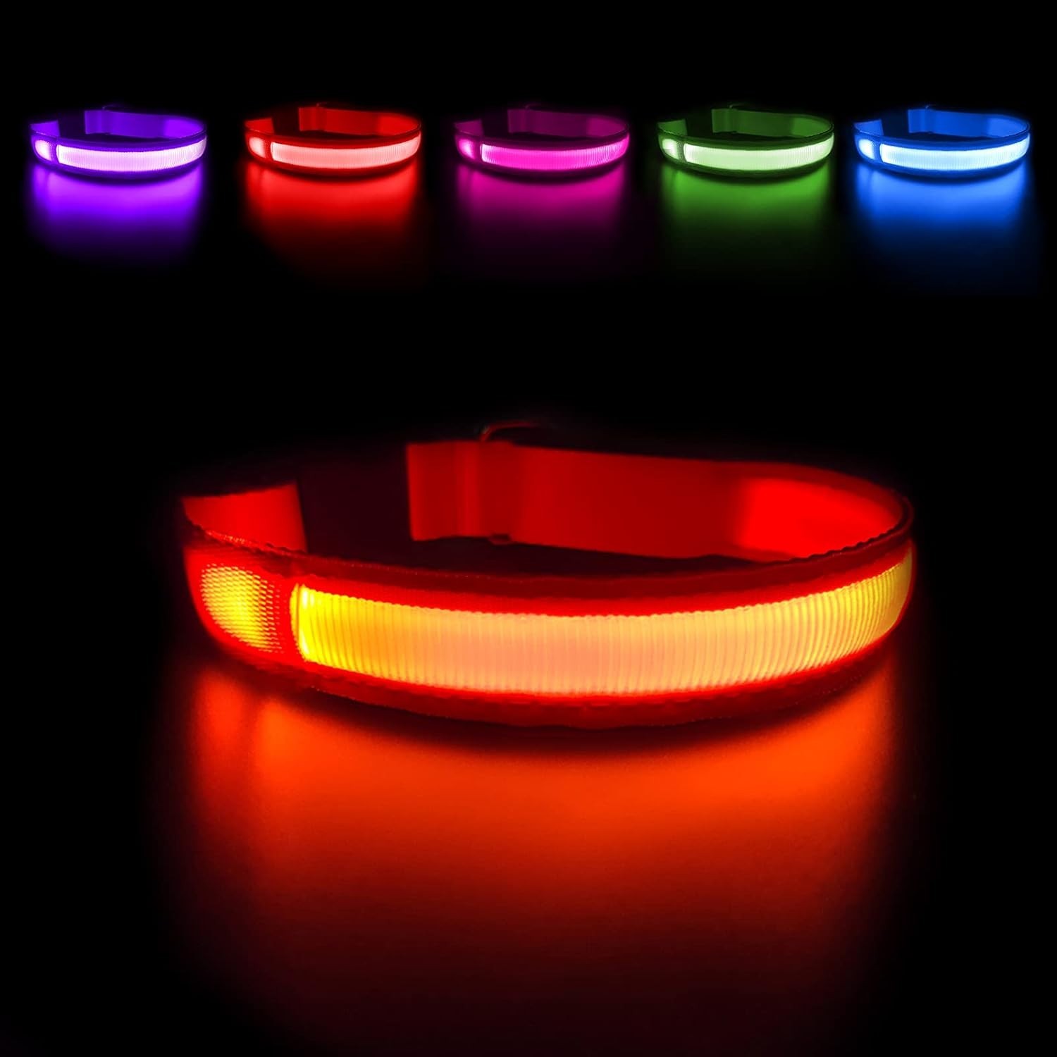 High Visibility LED Dog Collar – Waterproof Glow Collar for Nighttime Safety