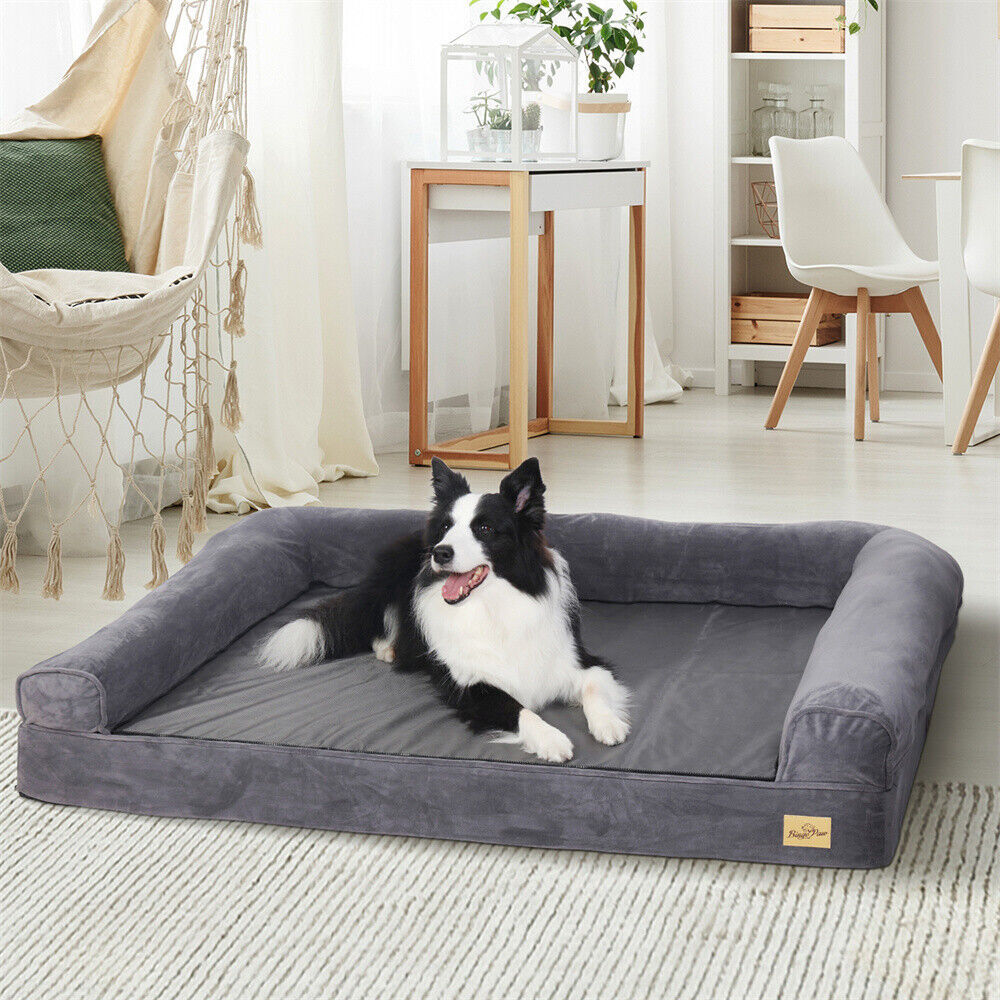 Jumbo XXXL Calming Dog Bed Orthopaedic Sofa Waterproof Washable Cover Plush Mat
