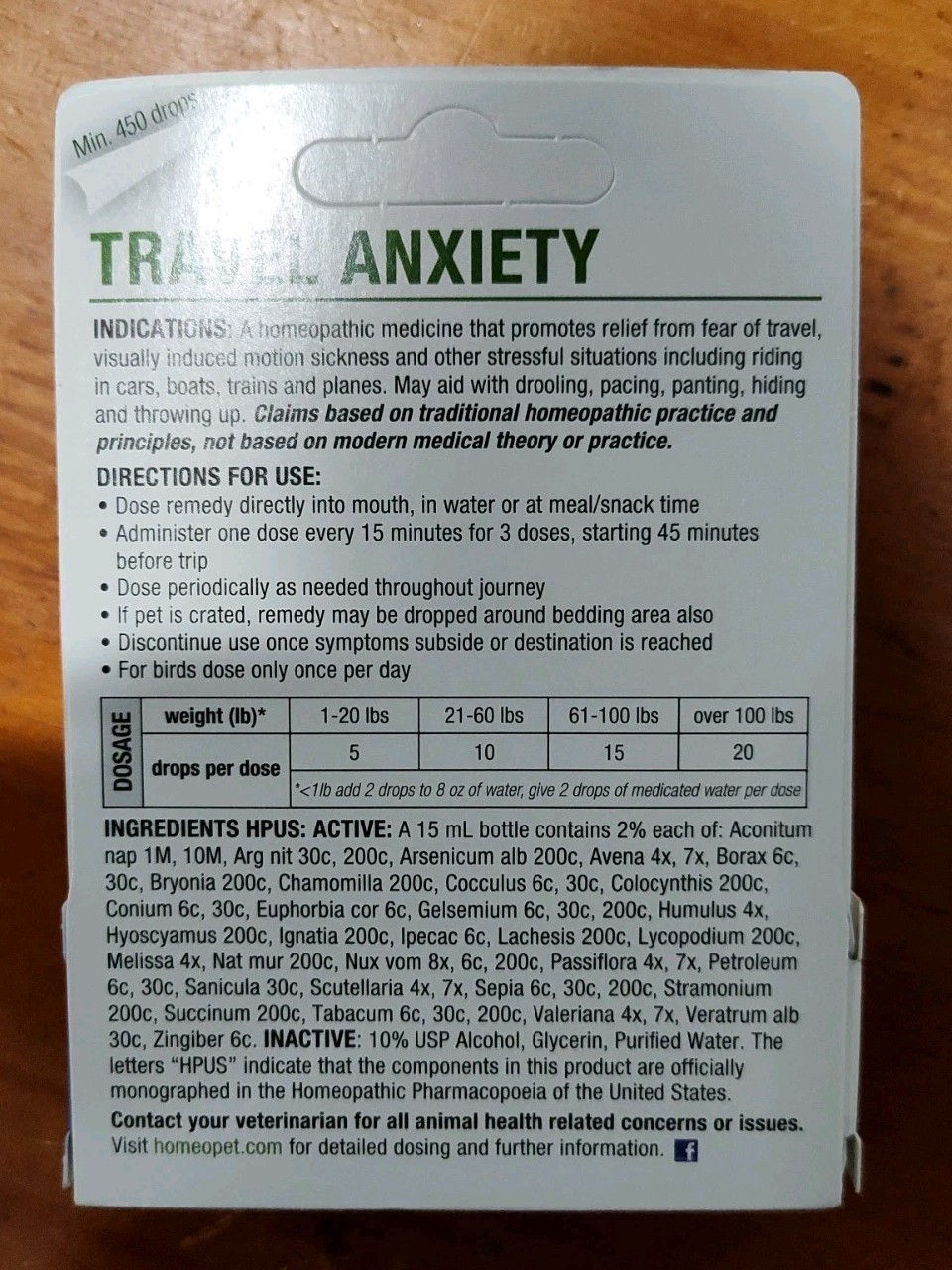 HomeoPet Travel Anxiety Relief white, 15 ml Anxiety Support for Pets.