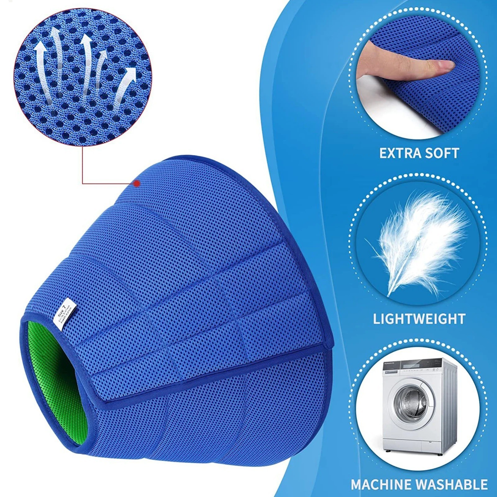 M/L Pet Protection Collar Adjustable Soft Dog Cone Restores Collar And Cone – US