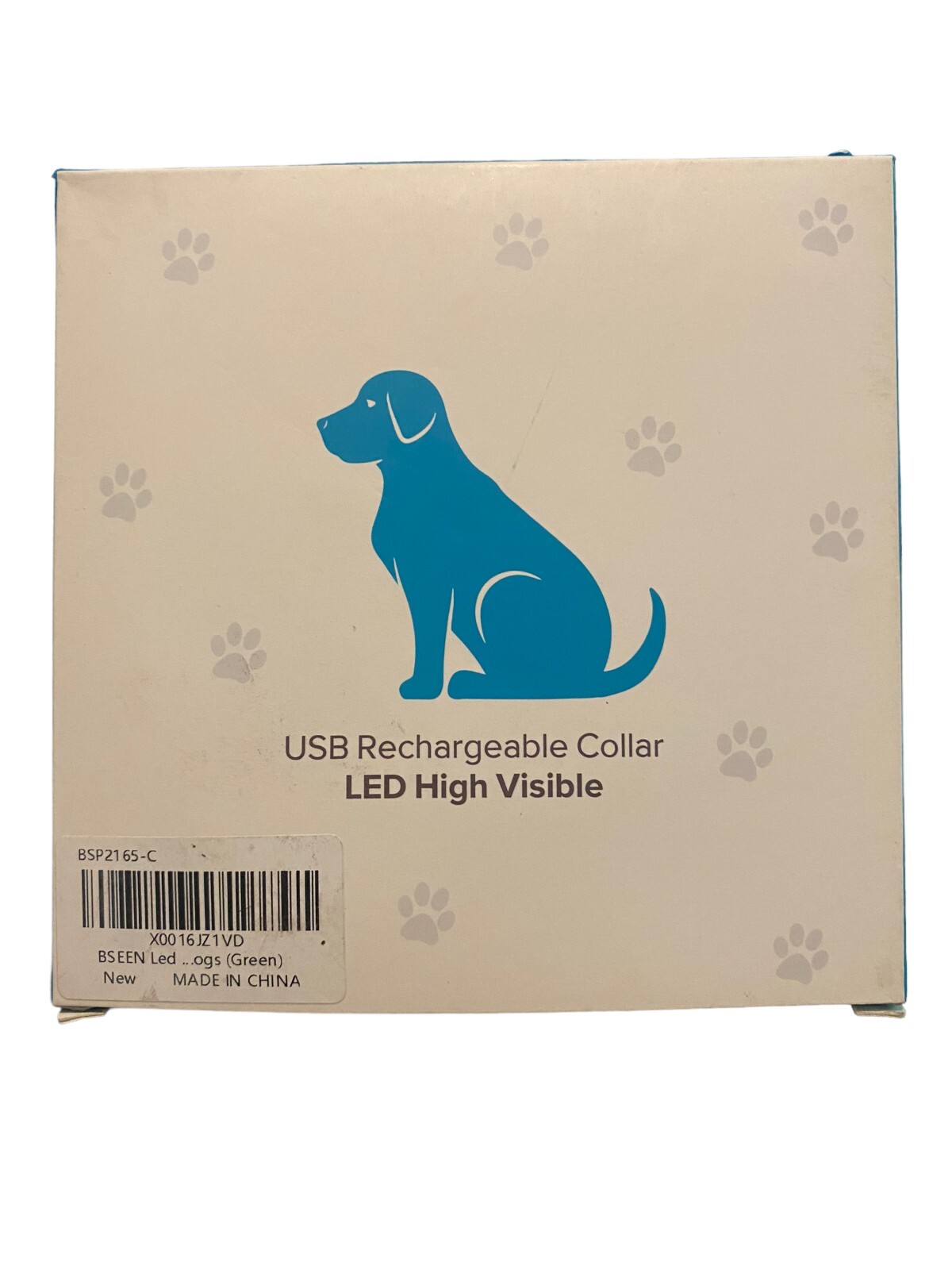 Green LED Dog Collar BSEEN High Visibility USB Rechargeable 3 Modes Cut to Size