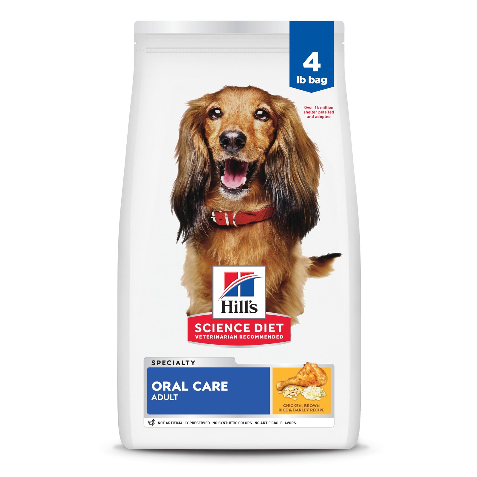 Hill’s Science Diet Adult Oral Care Dry Dog Food, 4 Pound (Pack of 1)