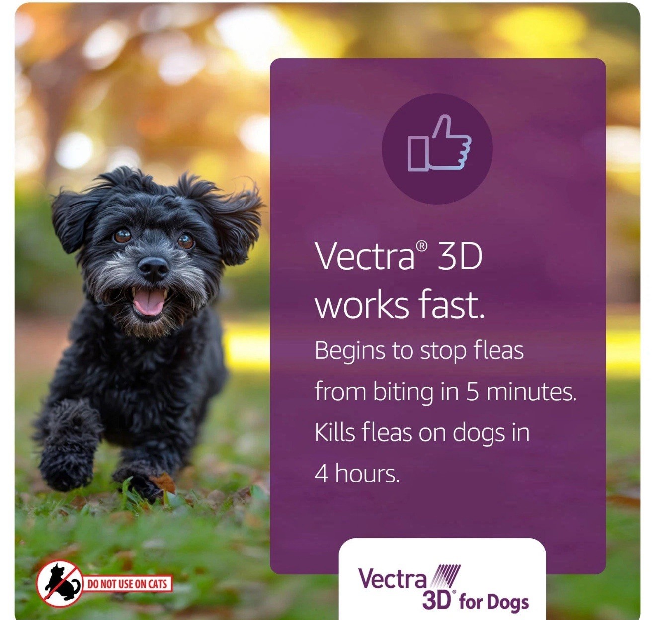Vectra 3D for Dogs Flea Tick & Mosquito Treatment & Prevention for Medium Dogs